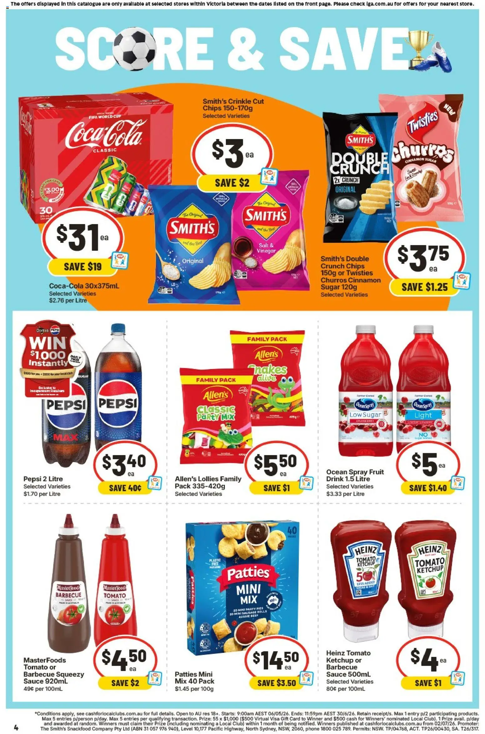 IGA catalogue - valid from 17.06.2026 | Page: 4 | Products: Light, Lollies, Sugar, Phone