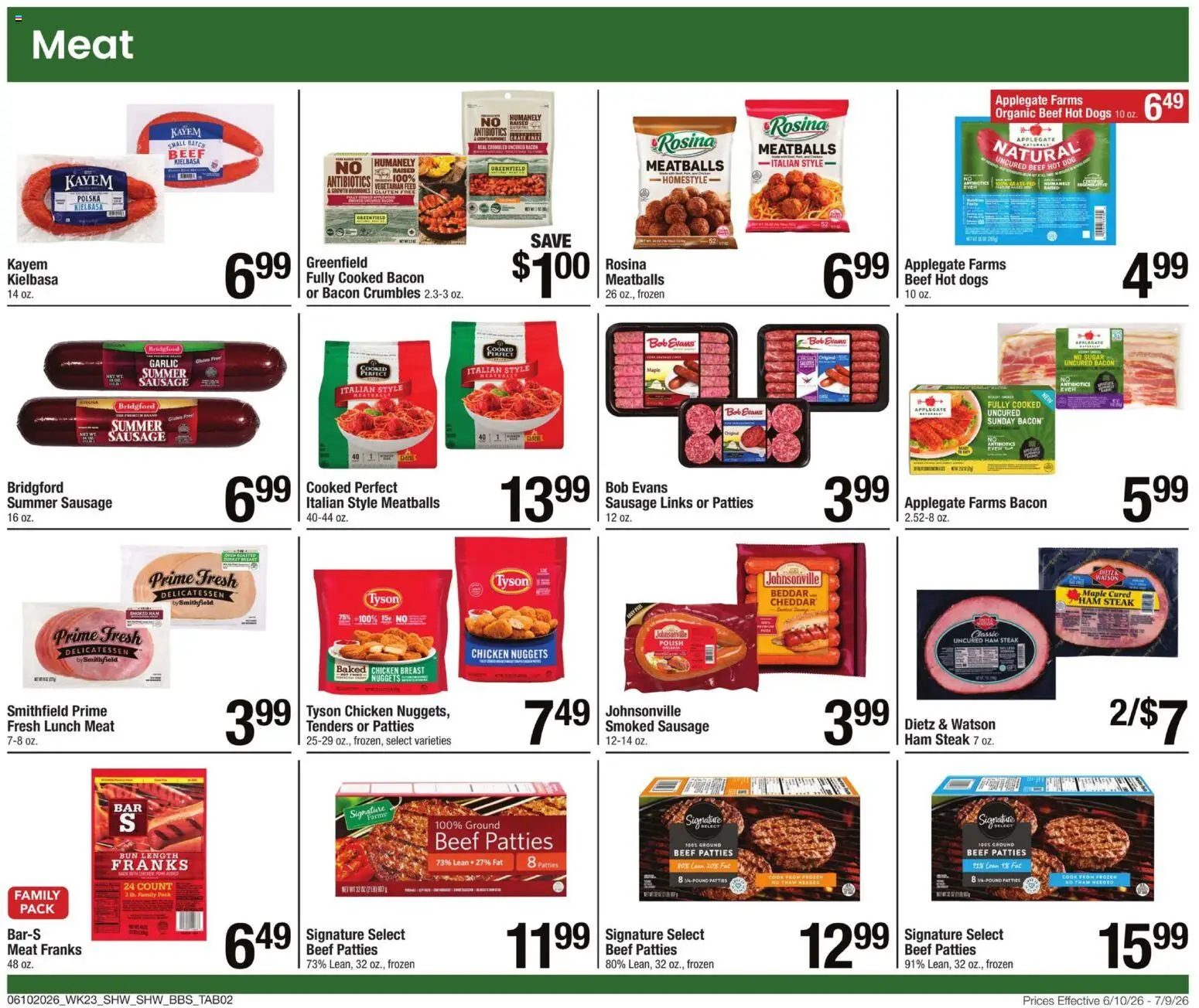 Shaw's Big Book of Savings - valid from 10.06.2026 | Page: 2 | Products: Ham, Beef, Sausage, Garlic