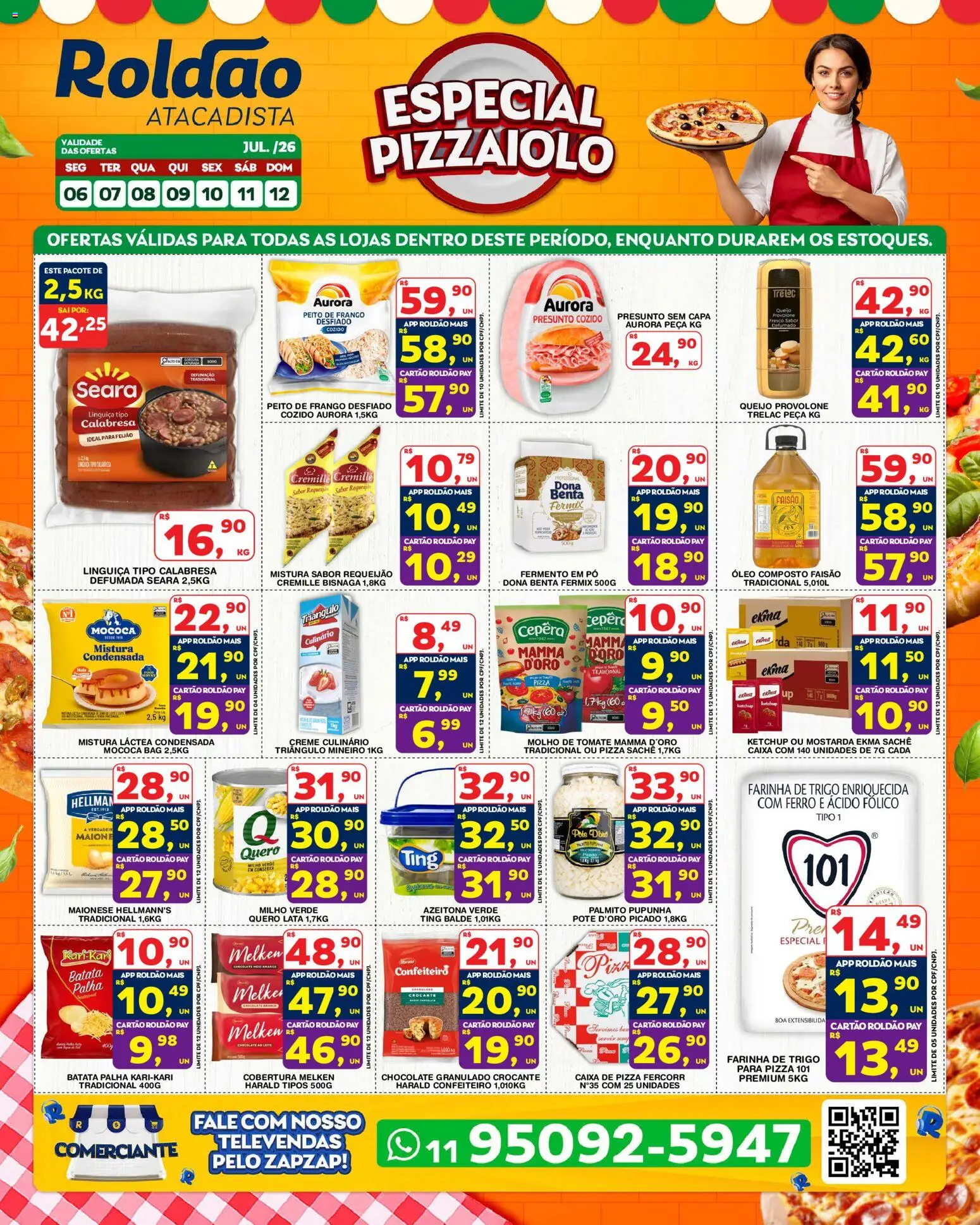 Roldão Folheto - válido de 06/07/2026 | Página: 1 | Produtos: Ferro, Pó, Batata palha, Granulado