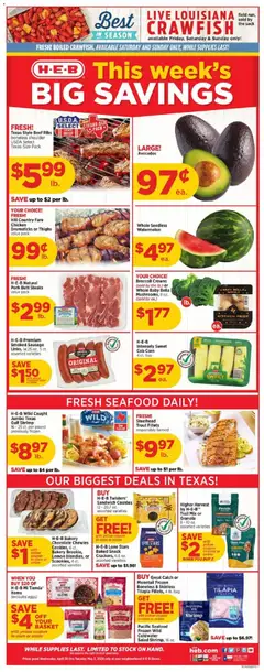 Preview of H-E-B weekly ads valid from 29.04.2026