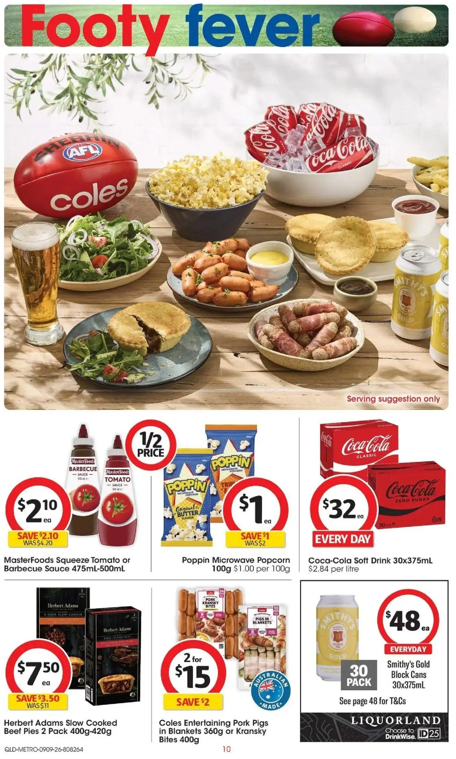 ﻿Coles catalogue valid from 09/09/2026 > Online Australia | Page: 10 | Products: Butter, Pork, Popcorn, Sugar