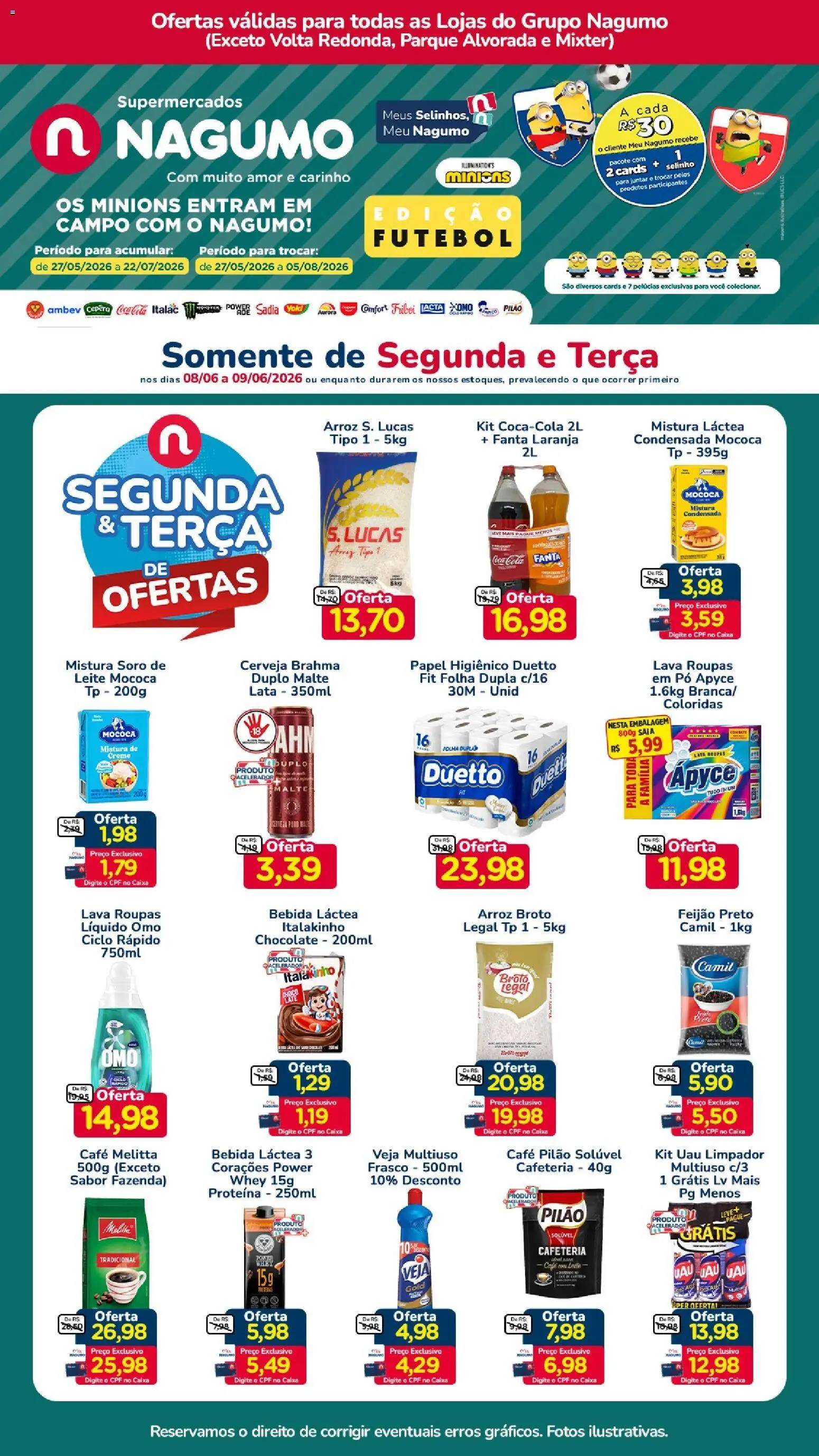 Nagumo Folheto - válido de 08.06.2026 | Página: 1 | Produtos: Pó, Caixa, Chocolate, Saia