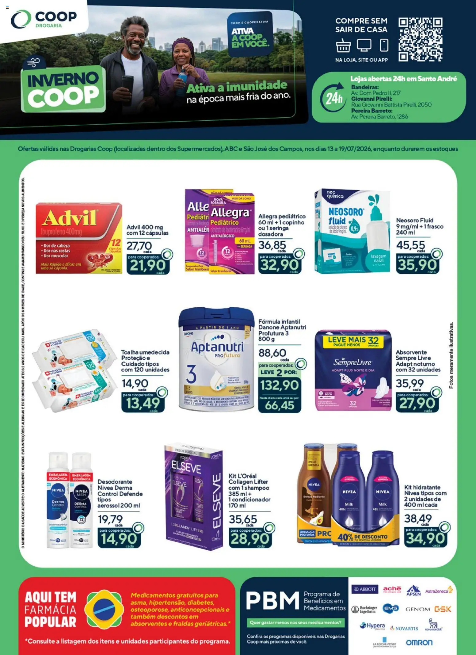 Coop Folheto - válido de 13/07/2026 | Página: 1 | Produtos: Condicionador, Fórmula infantil, Toalha umedecida, Pirelli
