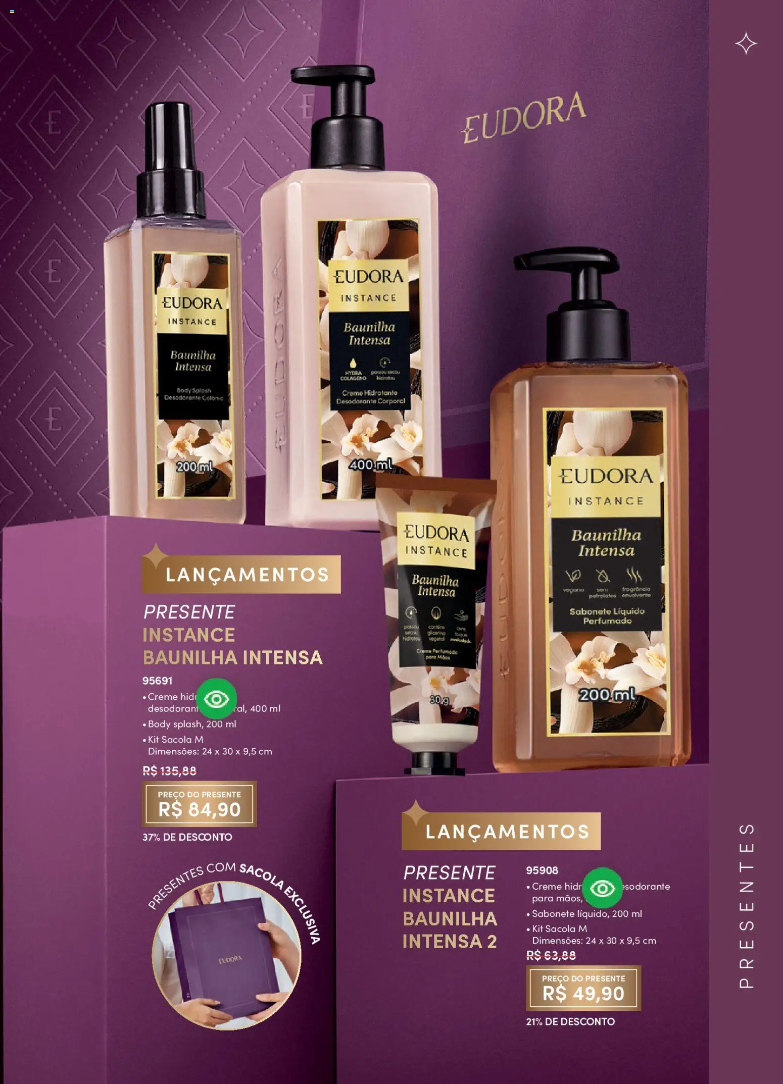 Eudora Folheto - válido de 01.04.2026 | Página: 61 | Produtos: Fragrância, Creme, Sabonete, Body