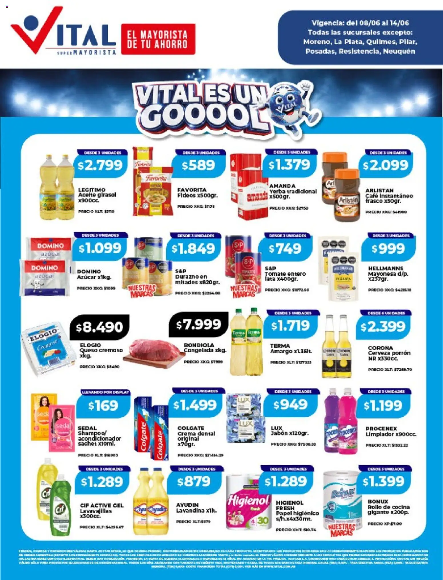 Vital ofertas │ válido desde el 08.06.2026 | Página: 1 | Productos: Lavandina, Cocina, Azucar, Limpiador