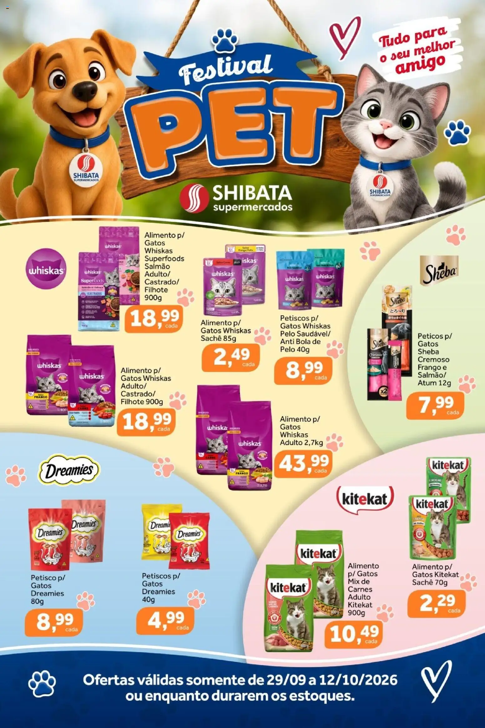 Shibata Folheto - válido de 29/09/2026 | Página: 1 | Produtos: Salmão, Cordeiro, Frango, Atum