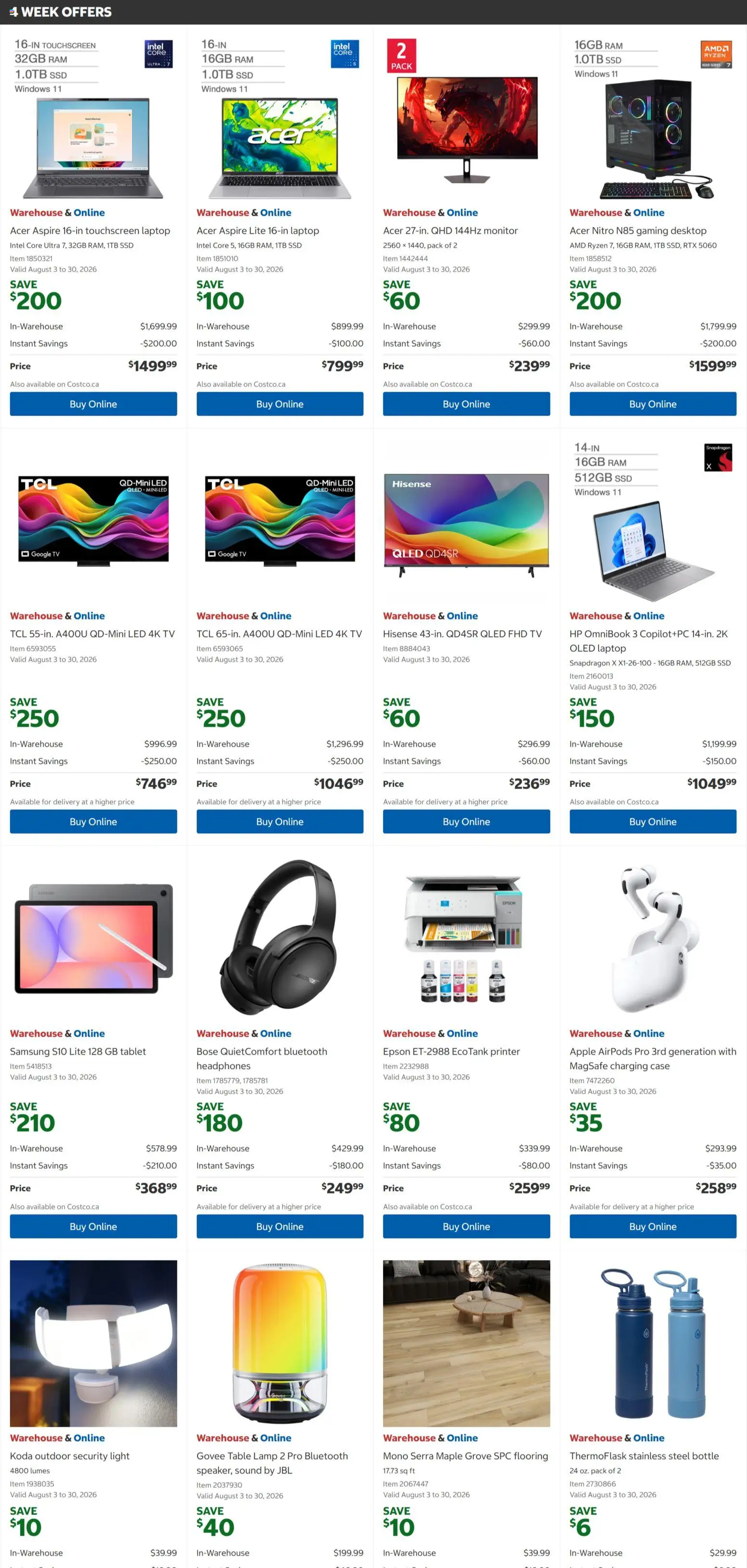 Costco flyer valid from Aug 17, 2026 | Page: 2