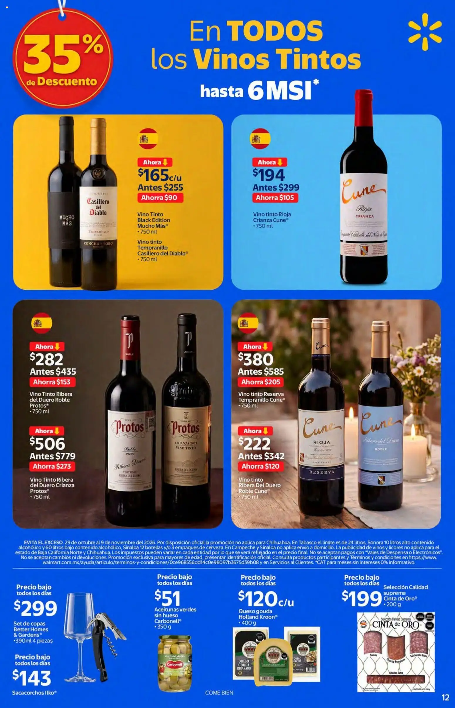 Nuevas ofertas de Walmart válidas en toda la República Mexicana desde el 29/10/2026. ¡Encuentra las mejores ofertas en Walmart folleto Vinos y Licores! | Página: 12