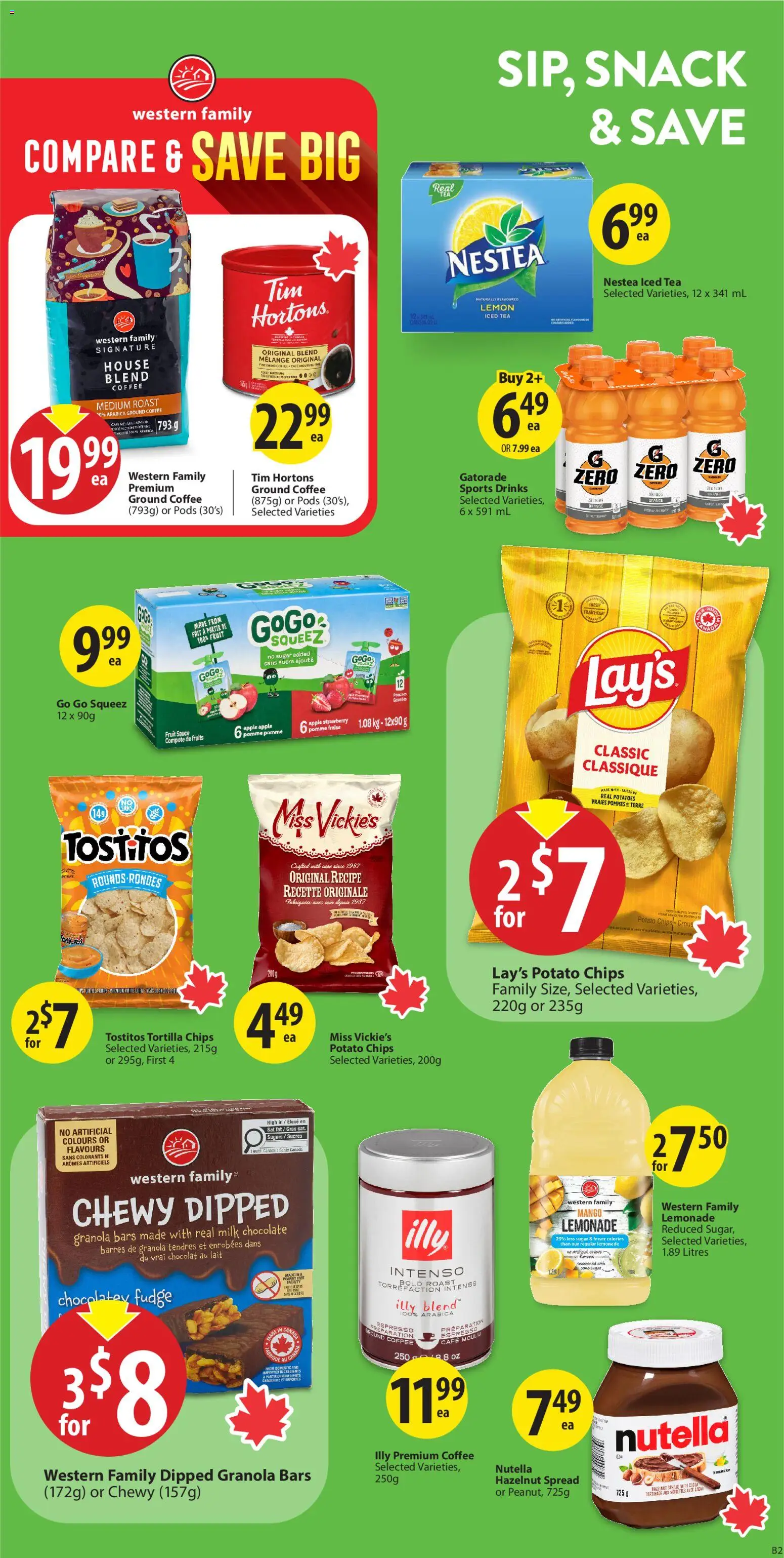 Save on foods flyer valid from 07.05.2026 | Page: 16 | Products: Chips, Potatoes, Milk, Chocolate