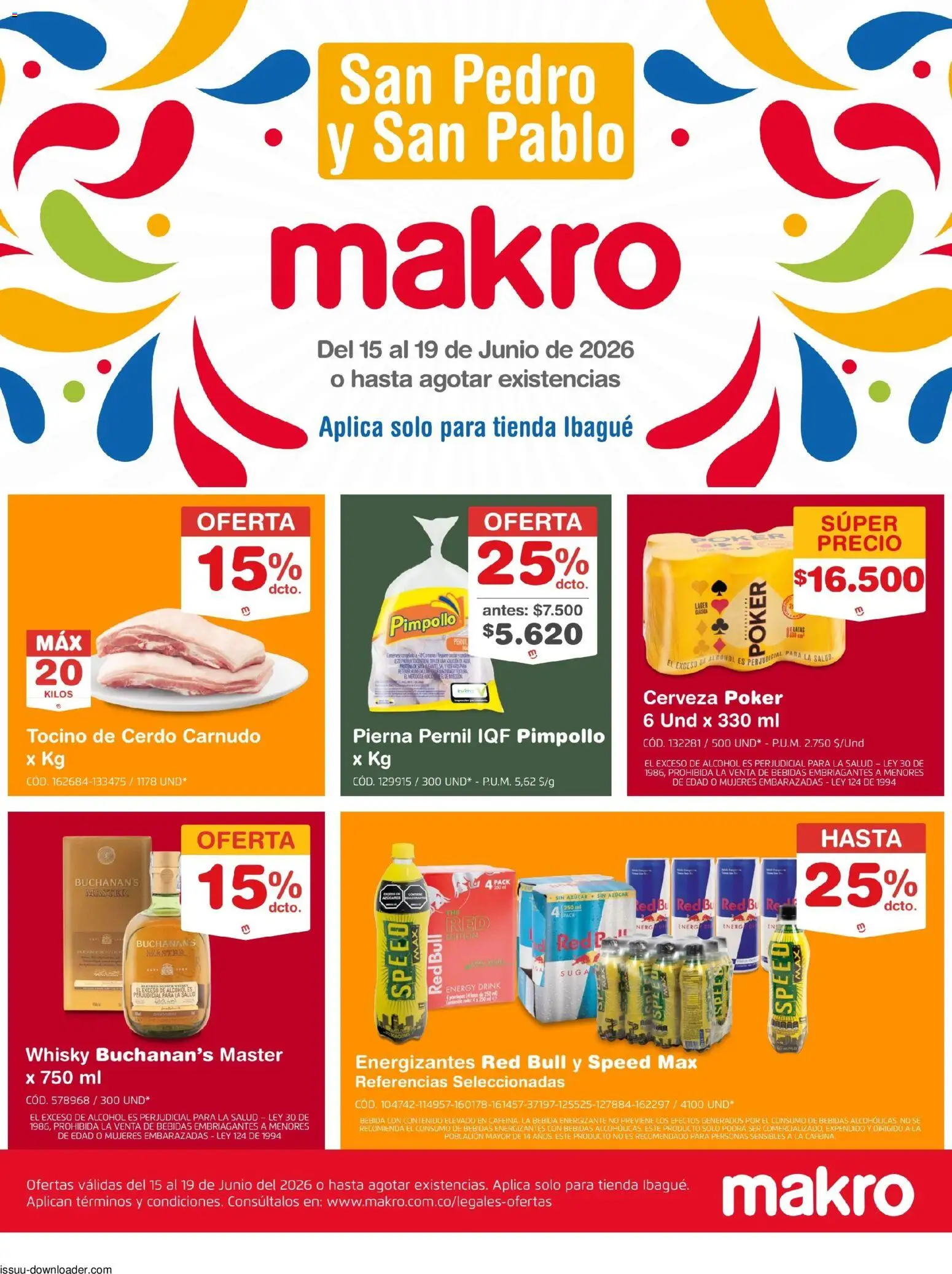 Makro revista - valida desde el 15.06.2026 | Página: 1 | Productos: Cerdo, Whisky, Azucar, Tintura