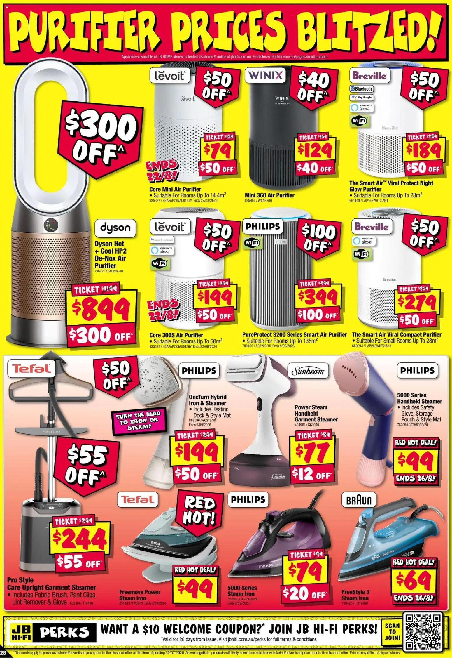 JB Hi-Fi catalogue - valid from 13/08/2026 | Page: 28 | Products: Iron, Air purifier