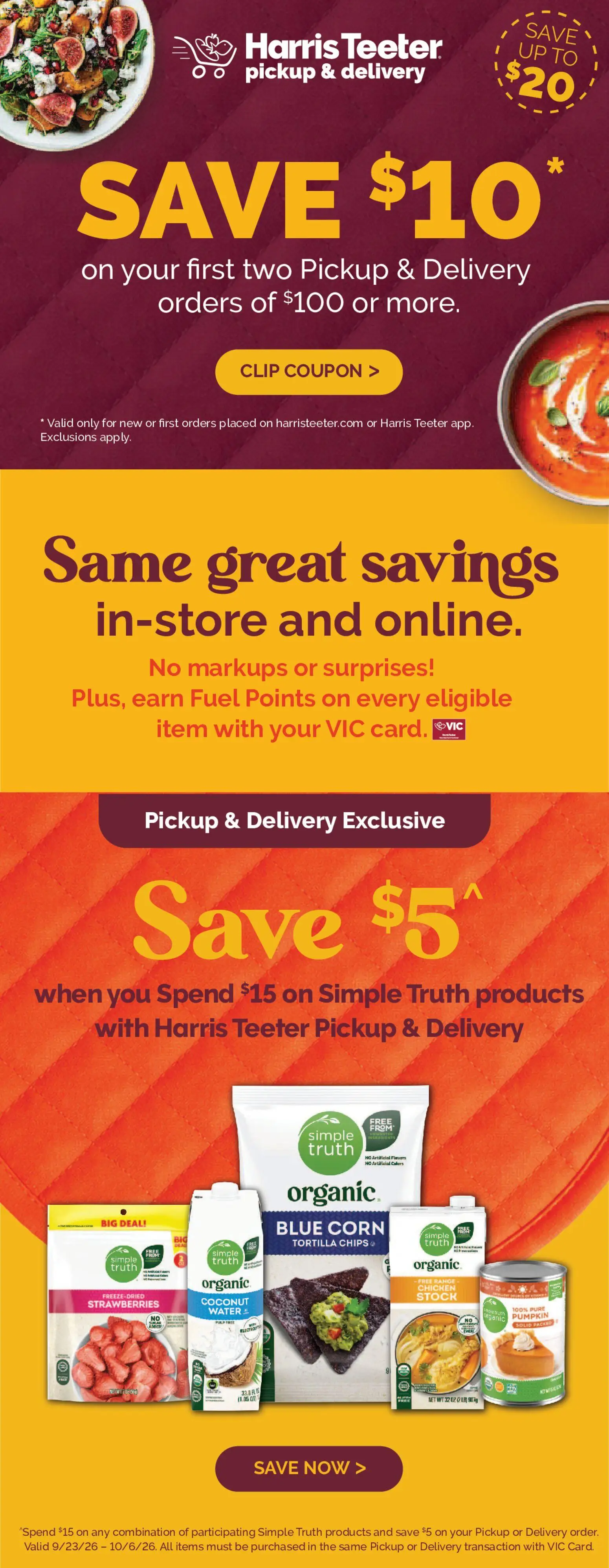 Harris Teeter Weekly Ad - NC - valid from 09/23/2026 | Page: 4 | Products: Clip, Chicken, Chips, Coconut