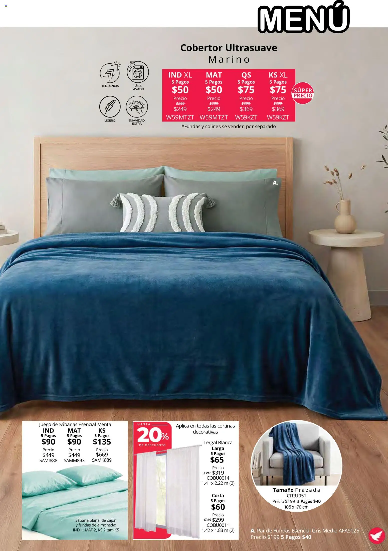 Nuevas ofertas de Colchas Concord válidas en toda la República Mexicana desde el 15/10/2026. ¡Encuentra las mejores ofertas en Colchas Concord catálogo Colección Cobertor Calor de Hogar! | Página: 123