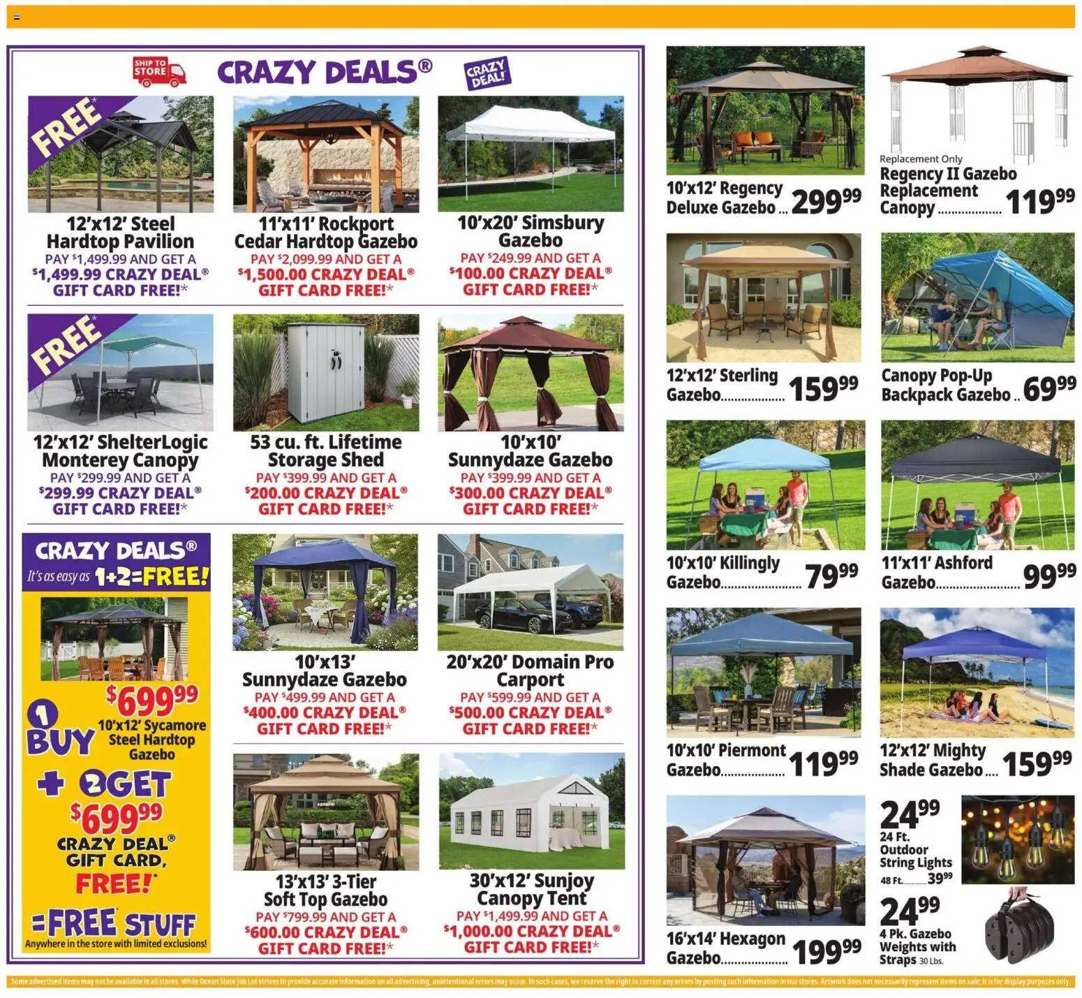 Ocean State Job Lot Weekly Ad - valid from 11.06.2026 | Page: 11 | Products: Tent, Backpack