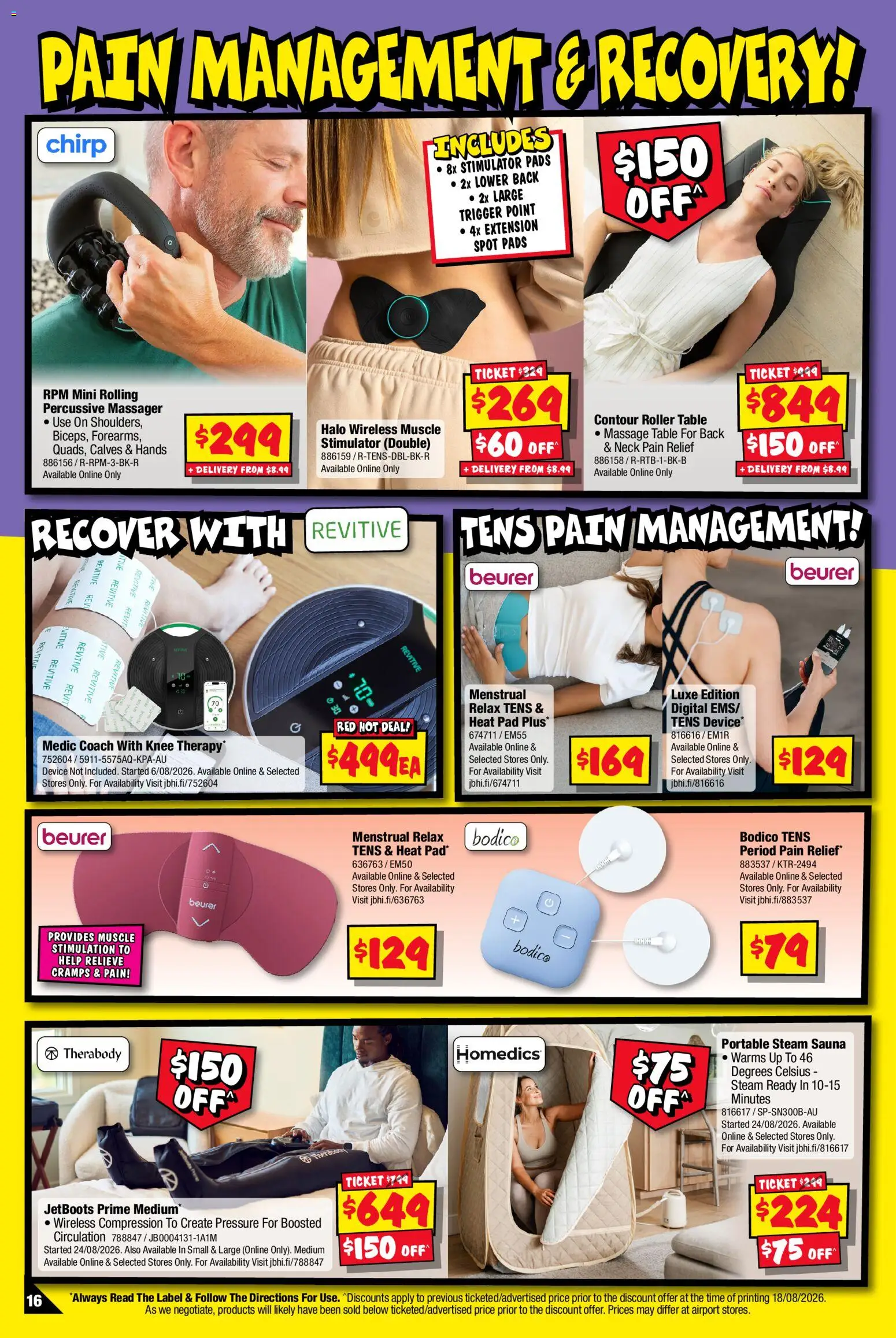 JB Hi-Fi catalogue - valid from 31/08/2026 | Page: 16 | Products: Compression, Digital, Portable, Pain relief