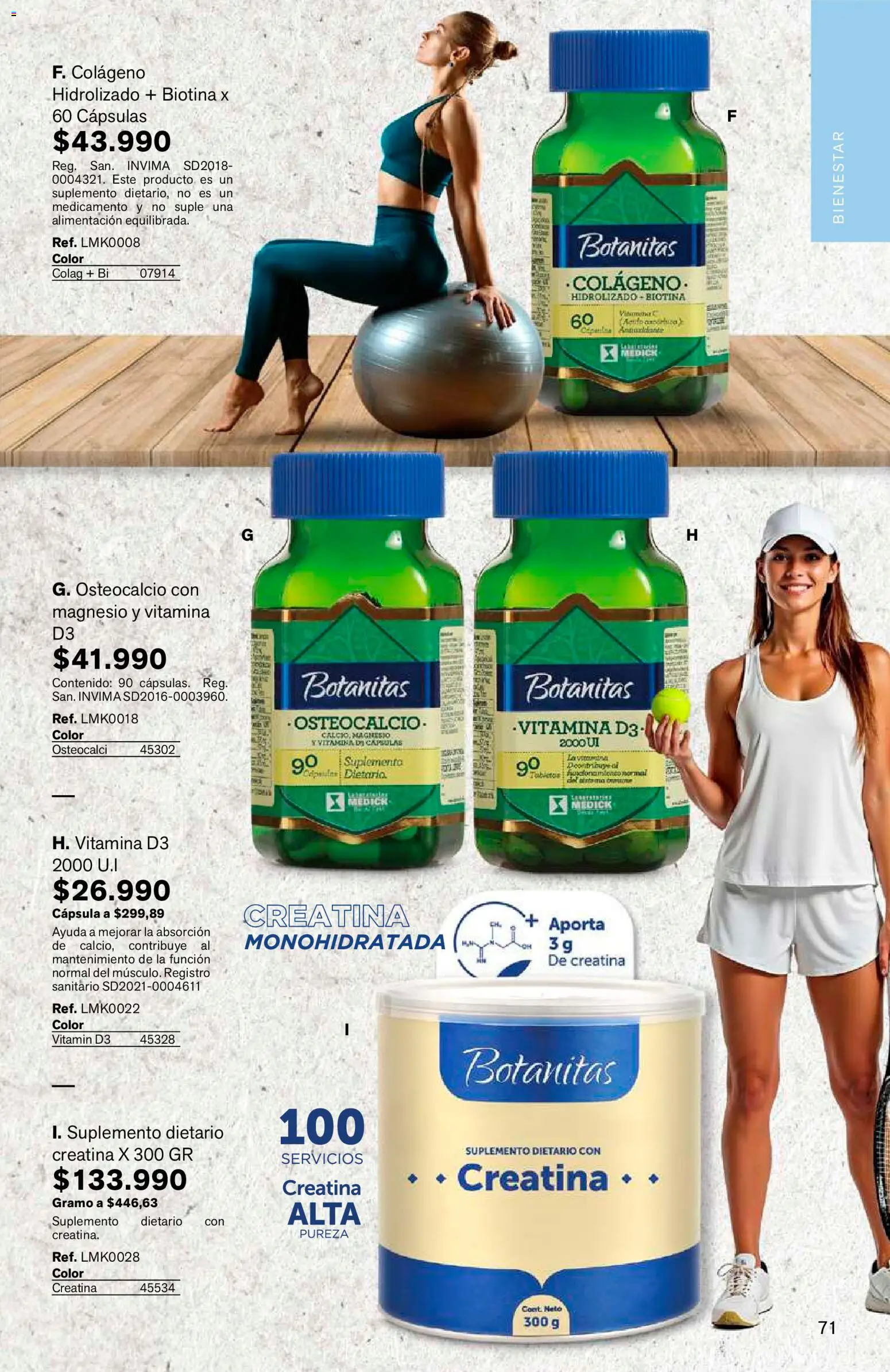 Leonisa revista - valida desde el 15/07/2026 | Página: 71 | Productos: Cápsula, Sanitario, Suplemento dietario
