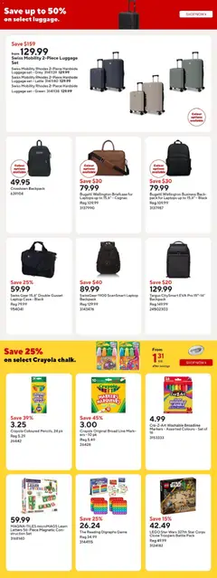 Preview of Staples weekly flyer / circulaire from shop Staples valid from Jul 17, 2026 | Page: 12 | Products: Backpack, Luggage, Game, Case