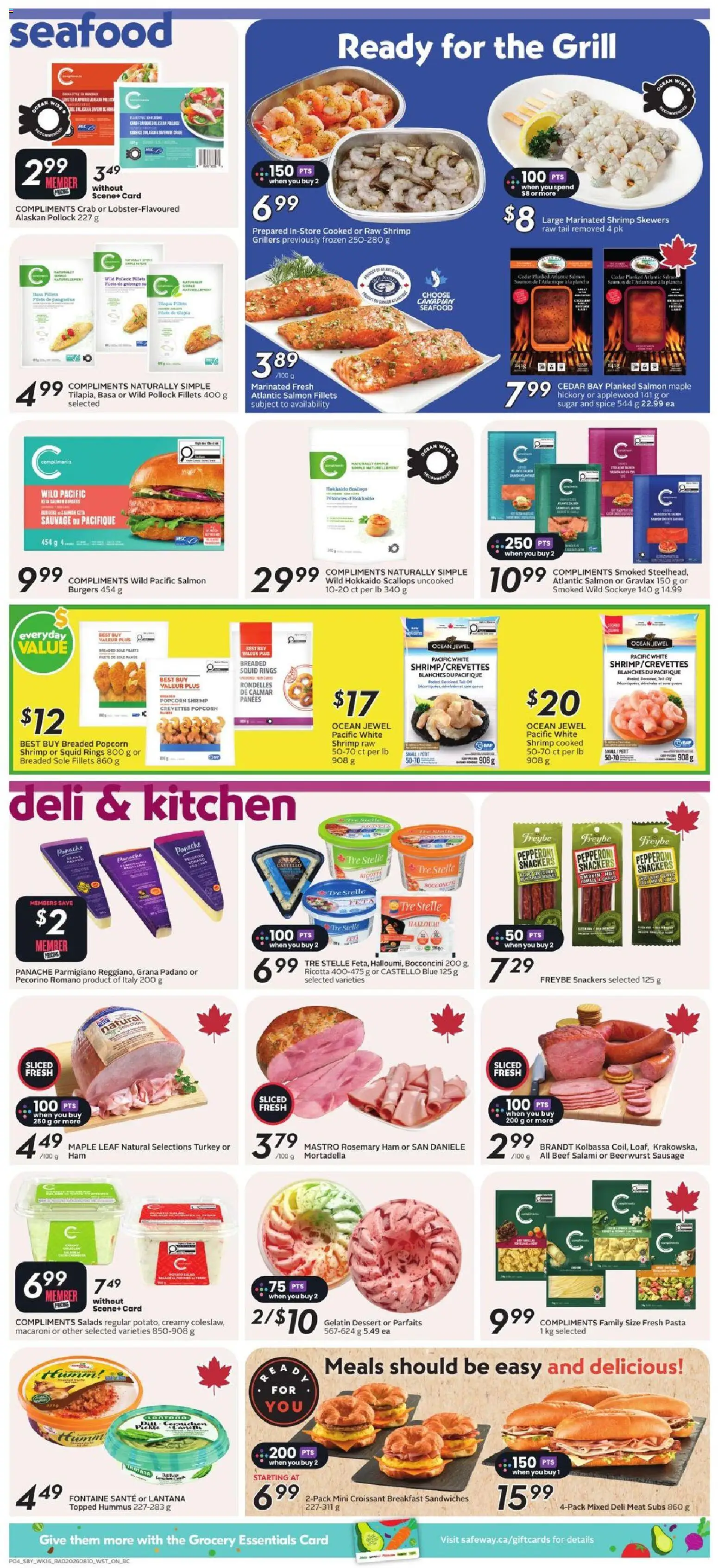 Safeway flyer valid from Aug 13, 2026 | Page: 7 | Products: Beef, Grana Padano, Turkey, Ham