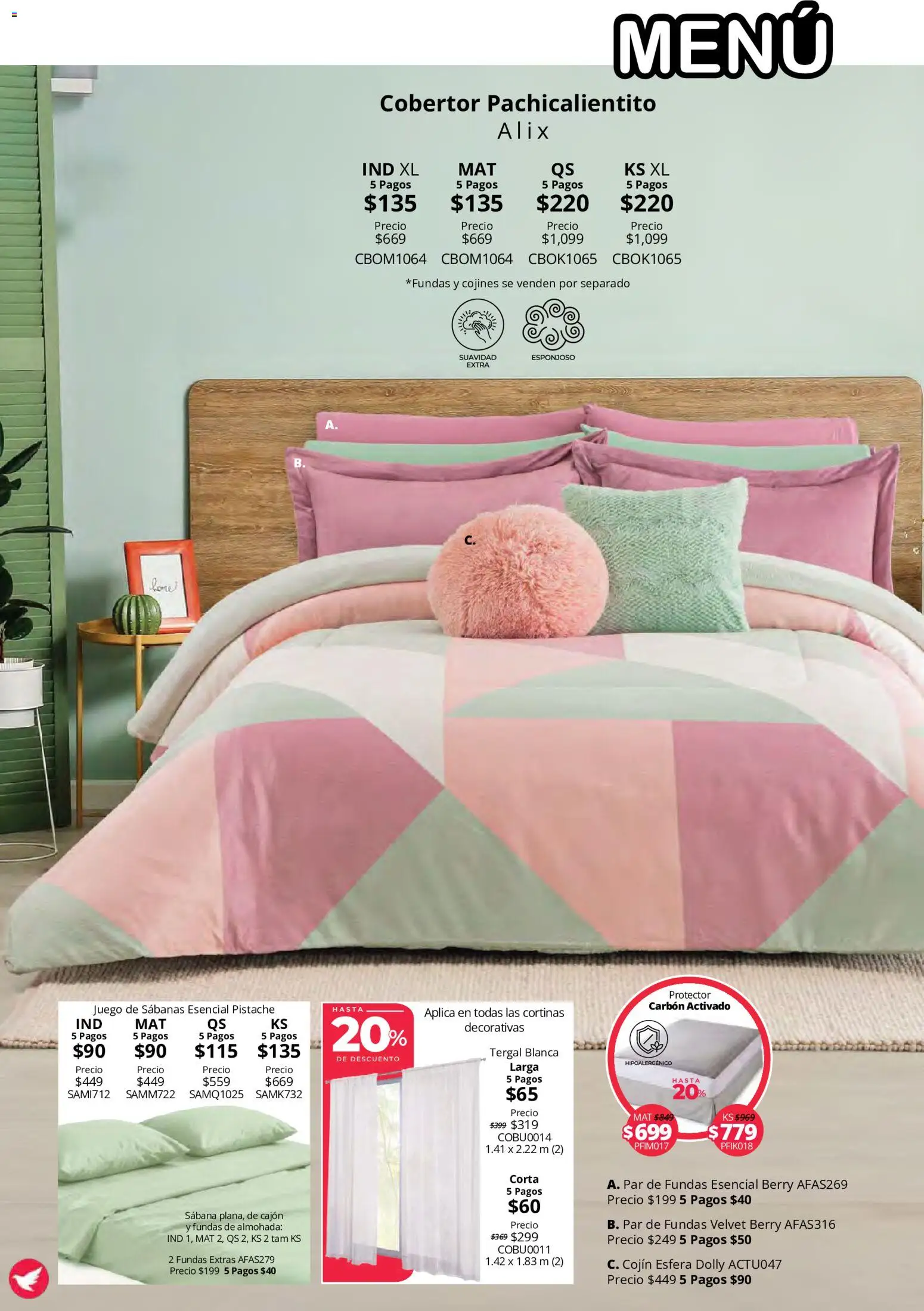 Nuevas ofertas de Colchas Concord válidas en toda la República Mexicana desde el 15/10/2026. ¡Encuentra las mejores ofertas en Colchas Concord catálogo Colección Cobertor Calor de Hogar! | Página: 34