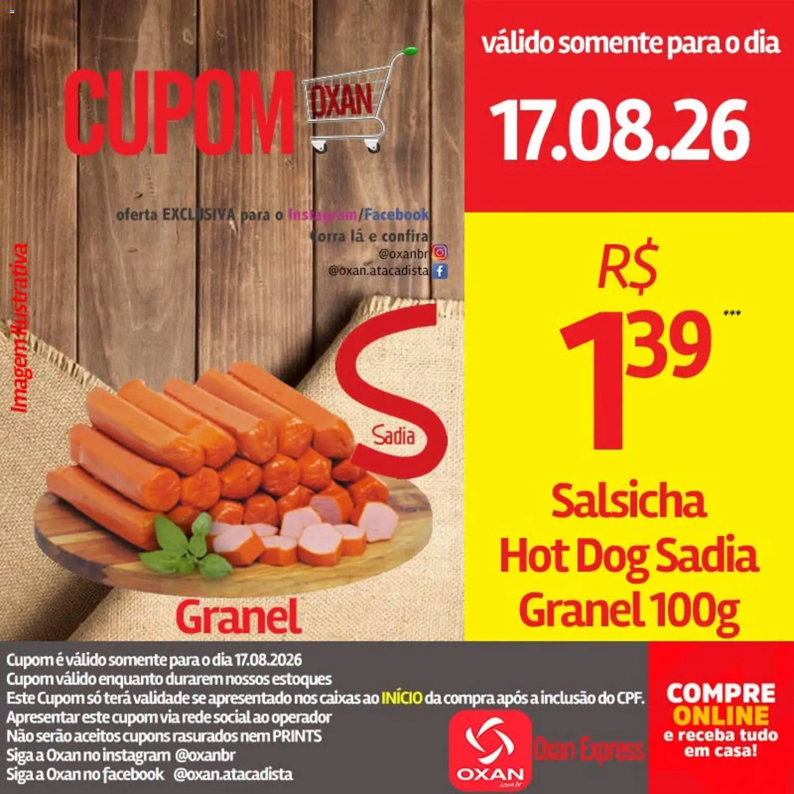 Oxan Atacadista Folheto - válido de 17/08/2026 | Página: 6 | Produtos: Salsicha