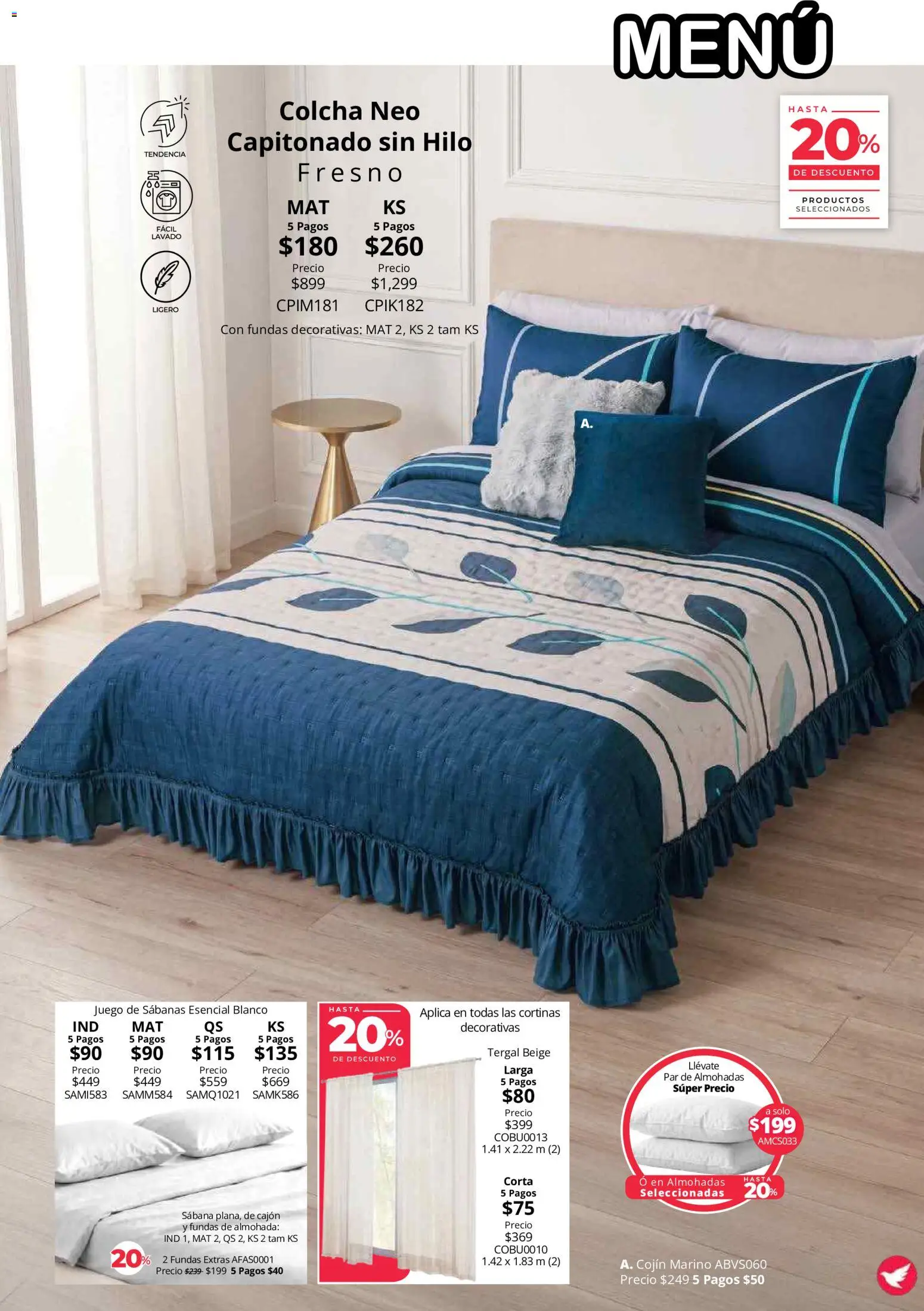 Nuevas ofertas de Colchas Concord válidas en toda la República Mexicana desde el 01/08/2026. ¡Encuentra las mejores ofertas en Colchas Concord catálogo! | Página: 116 | Productos: Juego, Almohada, Sabanas, Cortinas