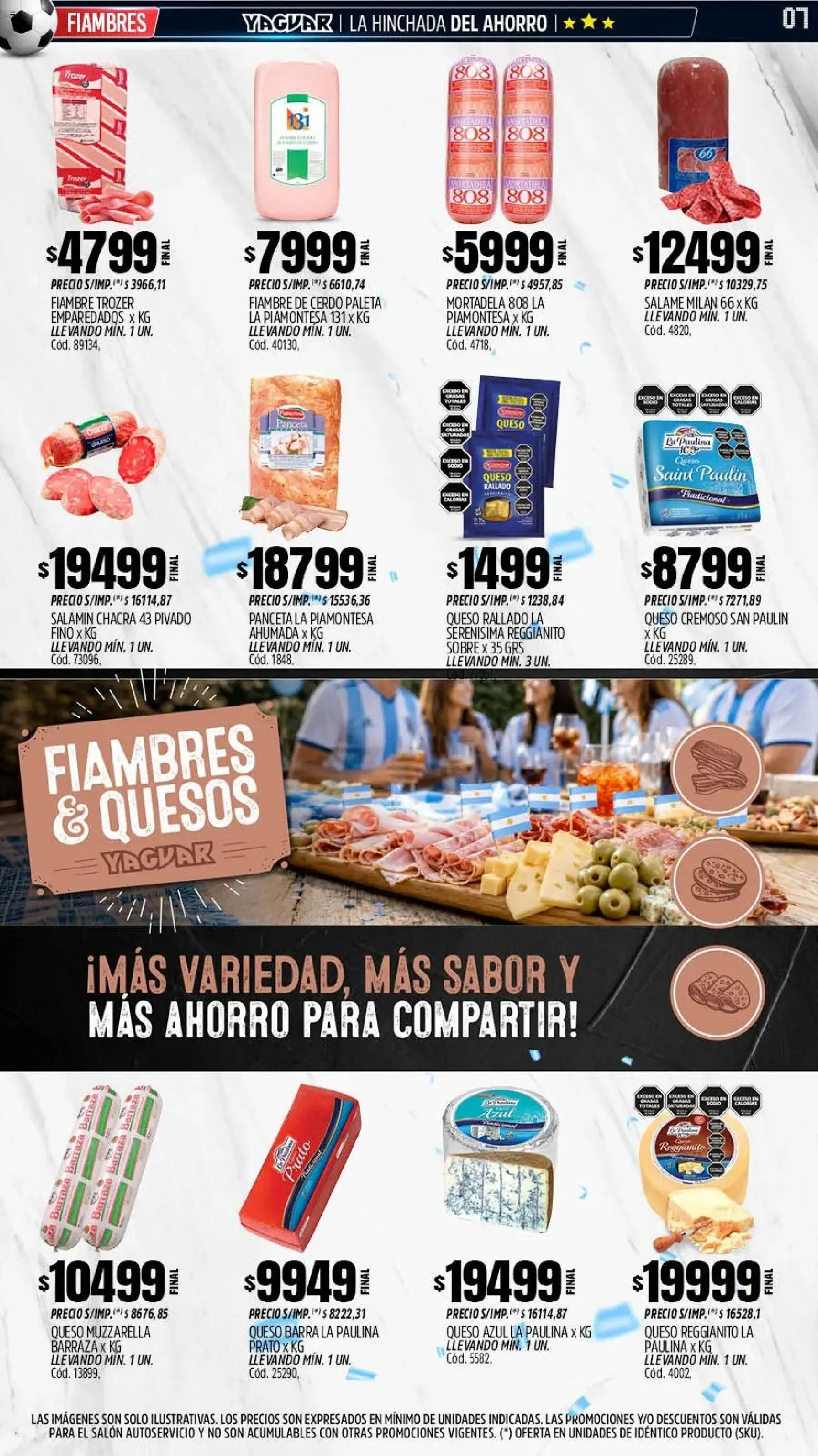 Yaguar - Oferta Semanal General Roca │ válido desde el 08.06.2026 | Página: 8 | Productos: Sobre, Mortadela, Panceta, Queso