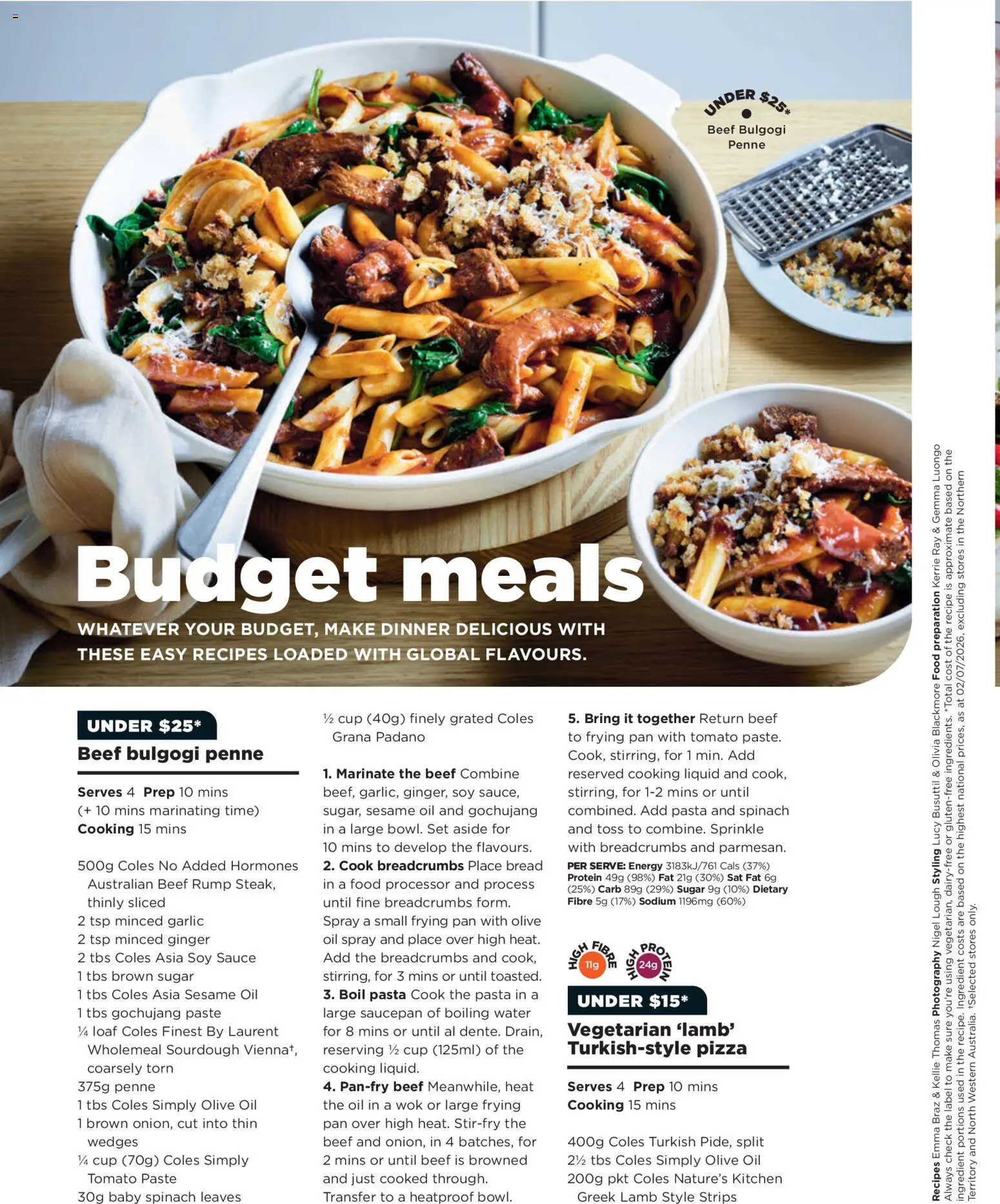 Coles catalogue - valid from 01/07/2026 | Page: 96 | Products: Oil, Bread, Beef, Food processor