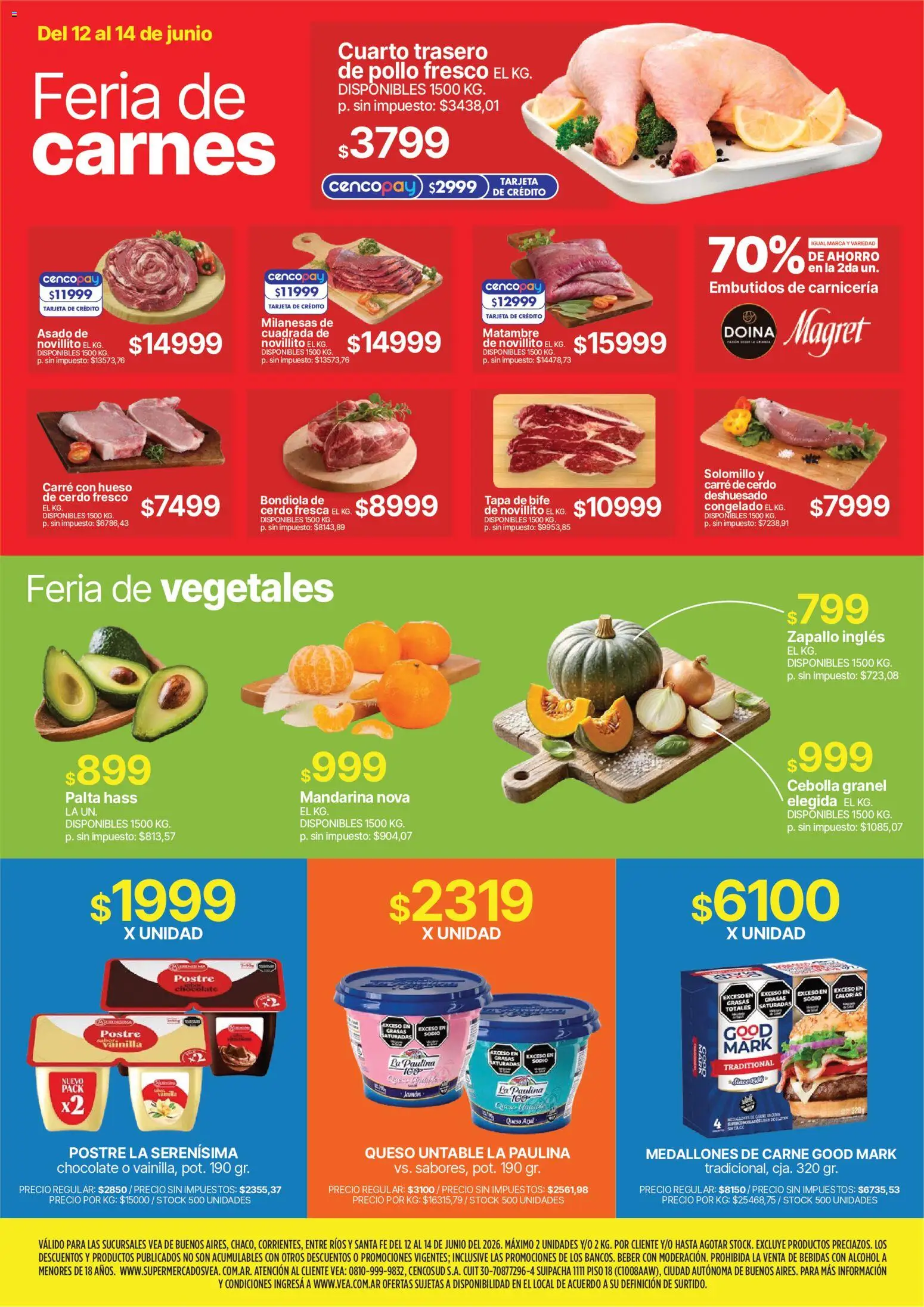 Vea - Fin de semana de ahorro │ válido desde el 12.06.2026 | Página: 5 | Productos: Pollo, Zapallo, Palta, Queso