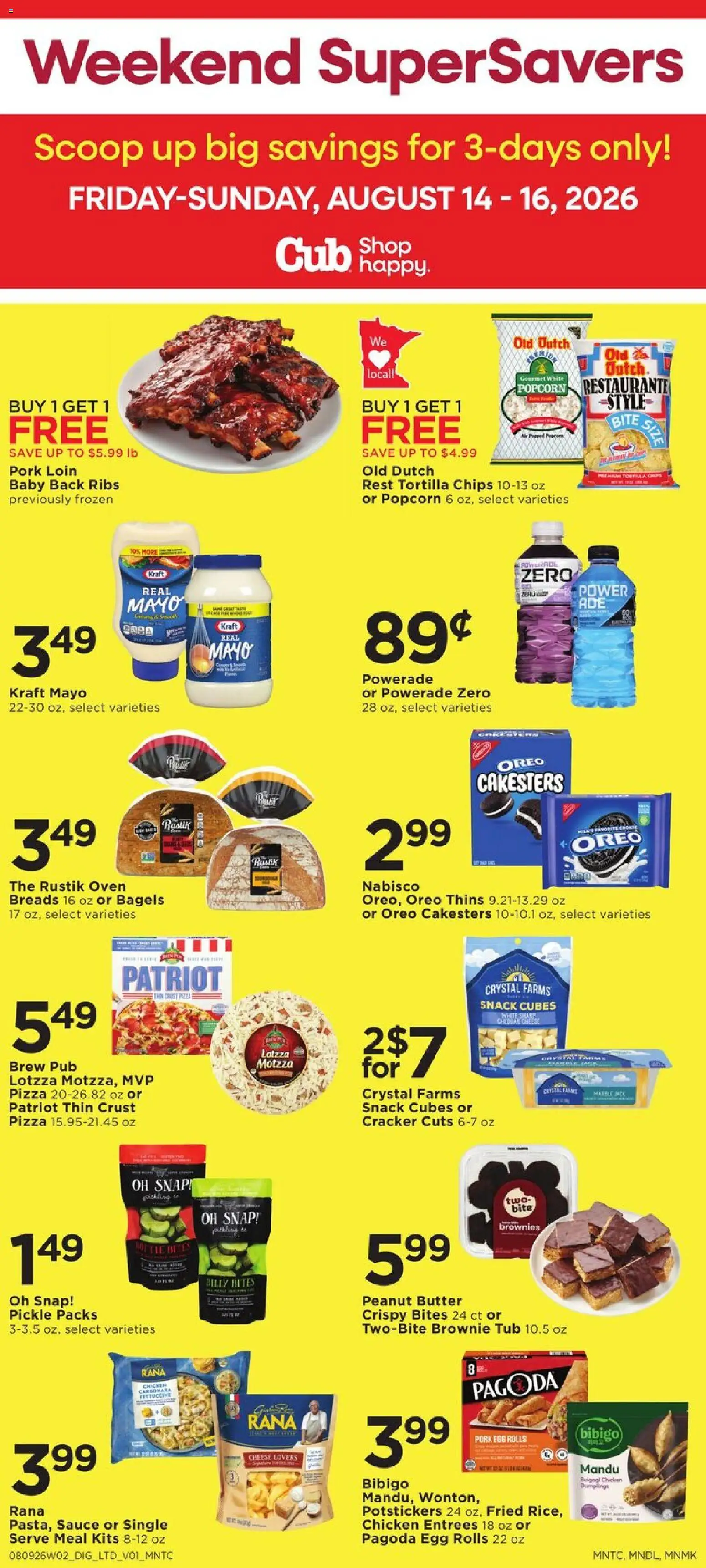 Cub Foods Weekly Ad - valid from 08/09/2026 | Page: 10 | Products: Oreo, Chips, Tortilla chips, Oven