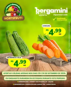 Supermercado Bergamini ofertas Hortifruti - Pré-Visualização do folheto da loja Supermercado Bergamini, válido de 29/09/2026