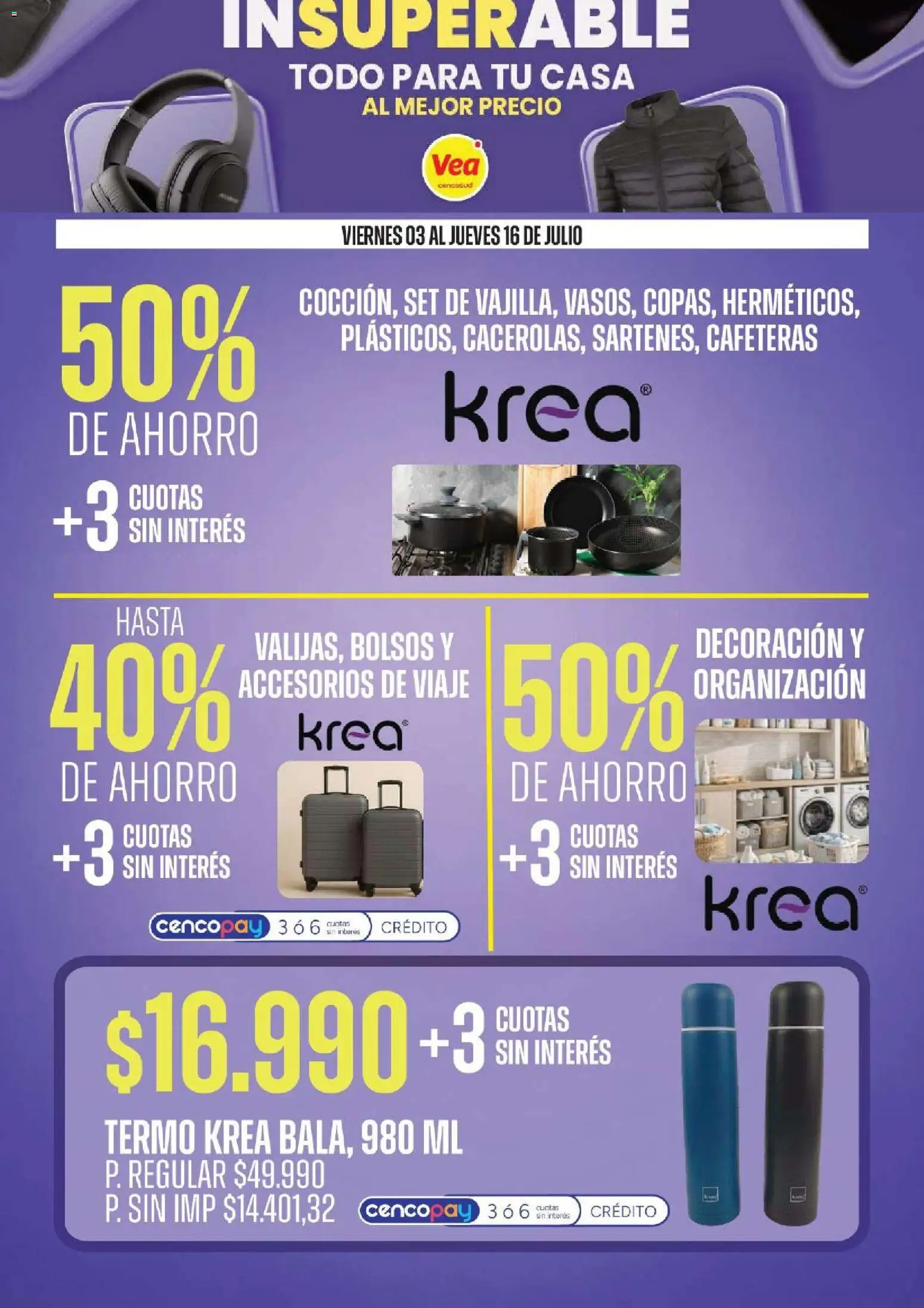 Vea - InSuperable | Todo para tu casa al mejor precio │ válido desde el 03/07/2026 | Página: 5 | Productos: Termo