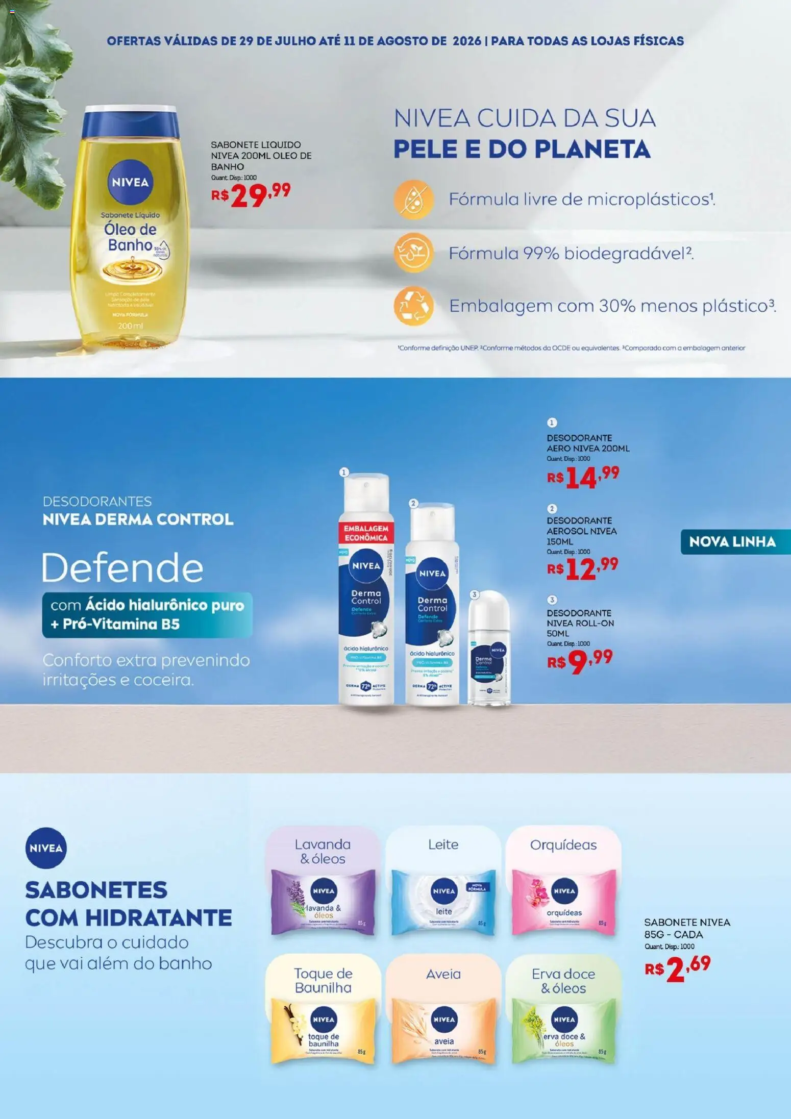 Bistek Supermercados Folheto - válido de 29/07/2026 | Página: 2 | Produtos: Desodorante, Leite, Sabonete, Aveia
