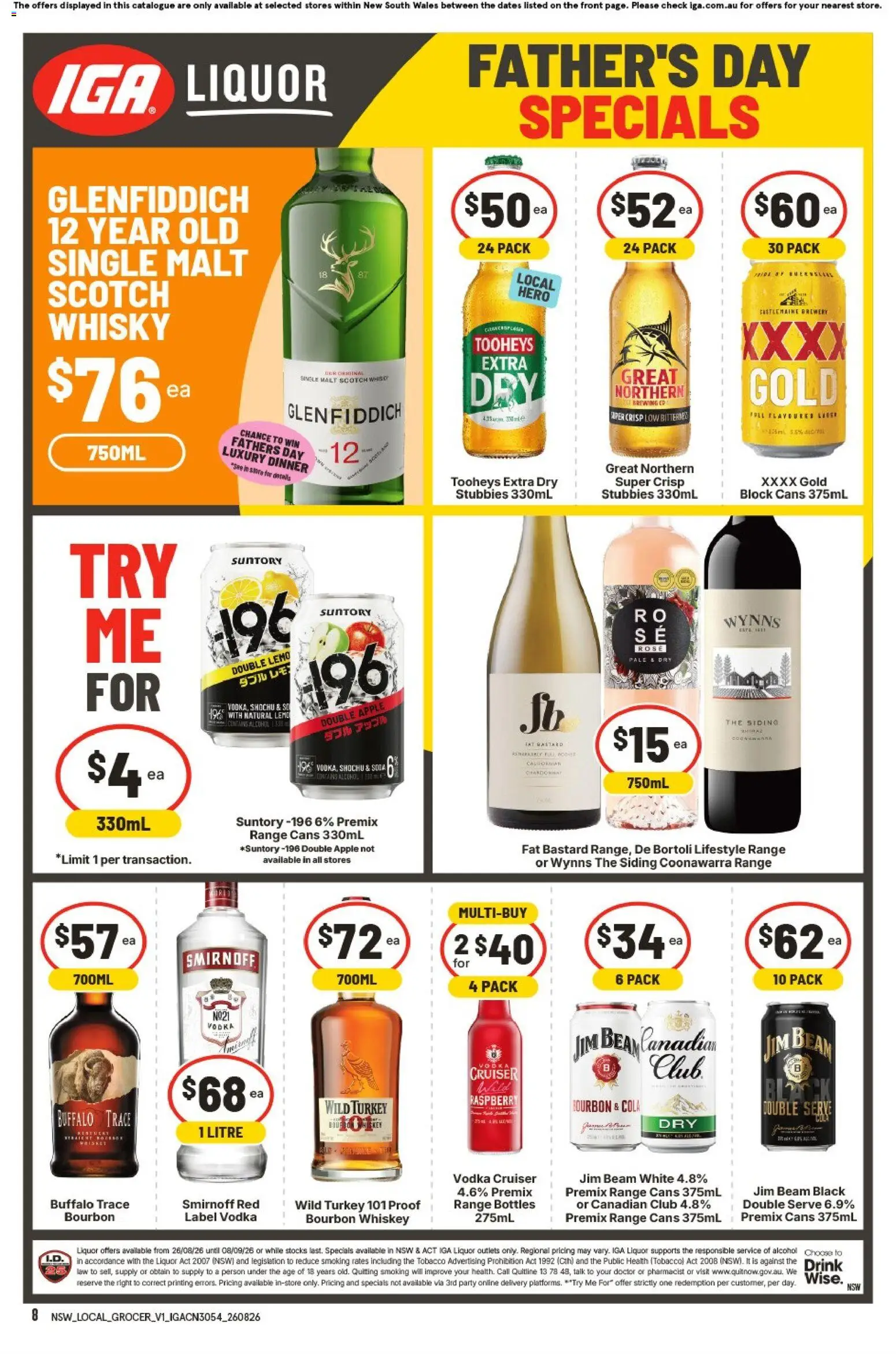 IGA catalogue - valid from 26/08/2026 | Page: 8 | Products: Juice, Fruits, Freezer, Fish fingers