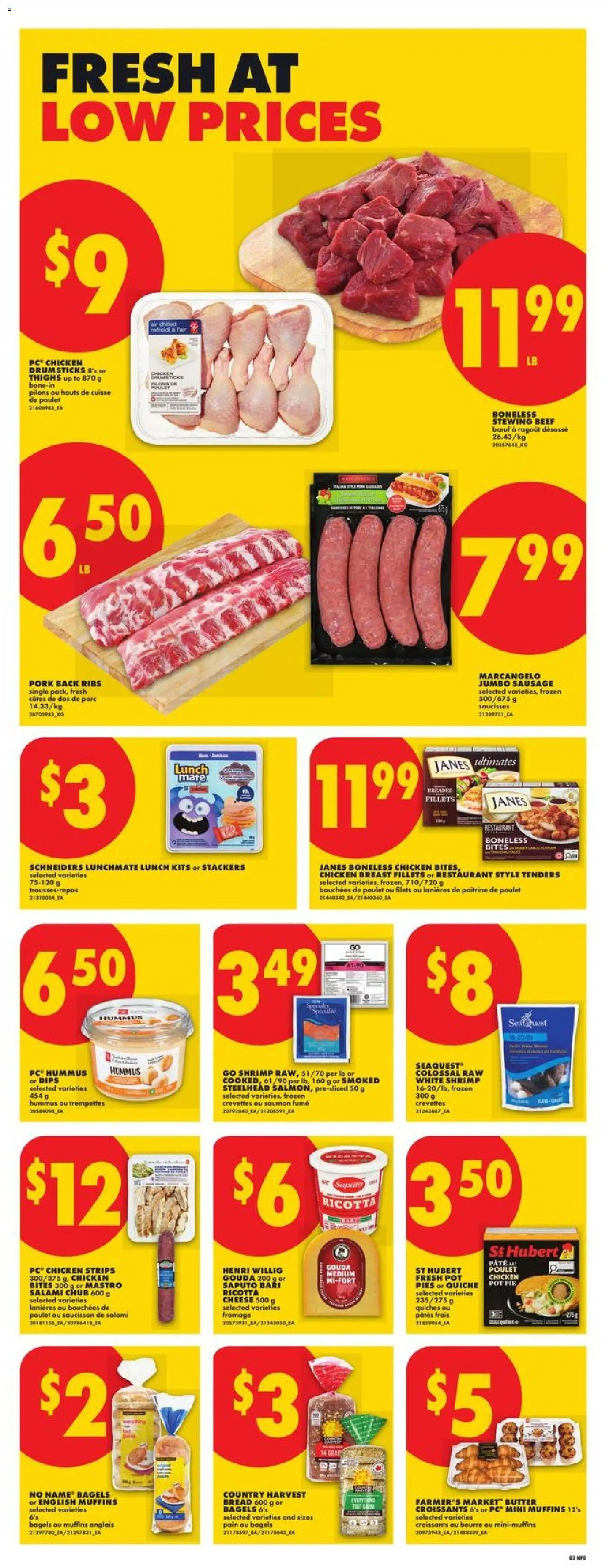 No Frills flyer valid from 21.05.2026 | Page: 3 | Products: PC, Butter, Cheese, Pork