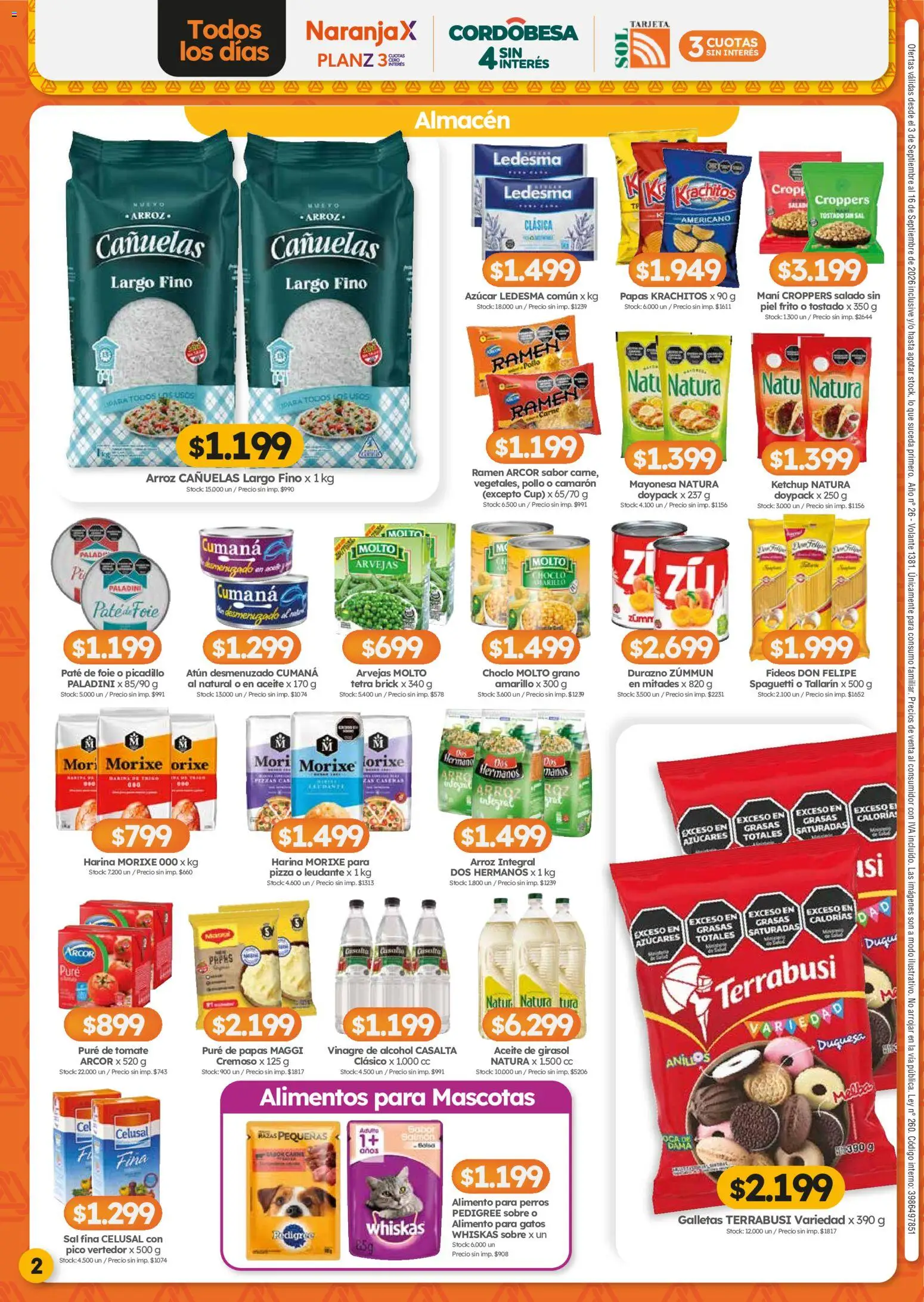 Cordiez - Ofertas │ válido desde el 03/09/2026 | Página: 2 | Productos: Sobre, Harina, Mayonesa, Alimento para perros
