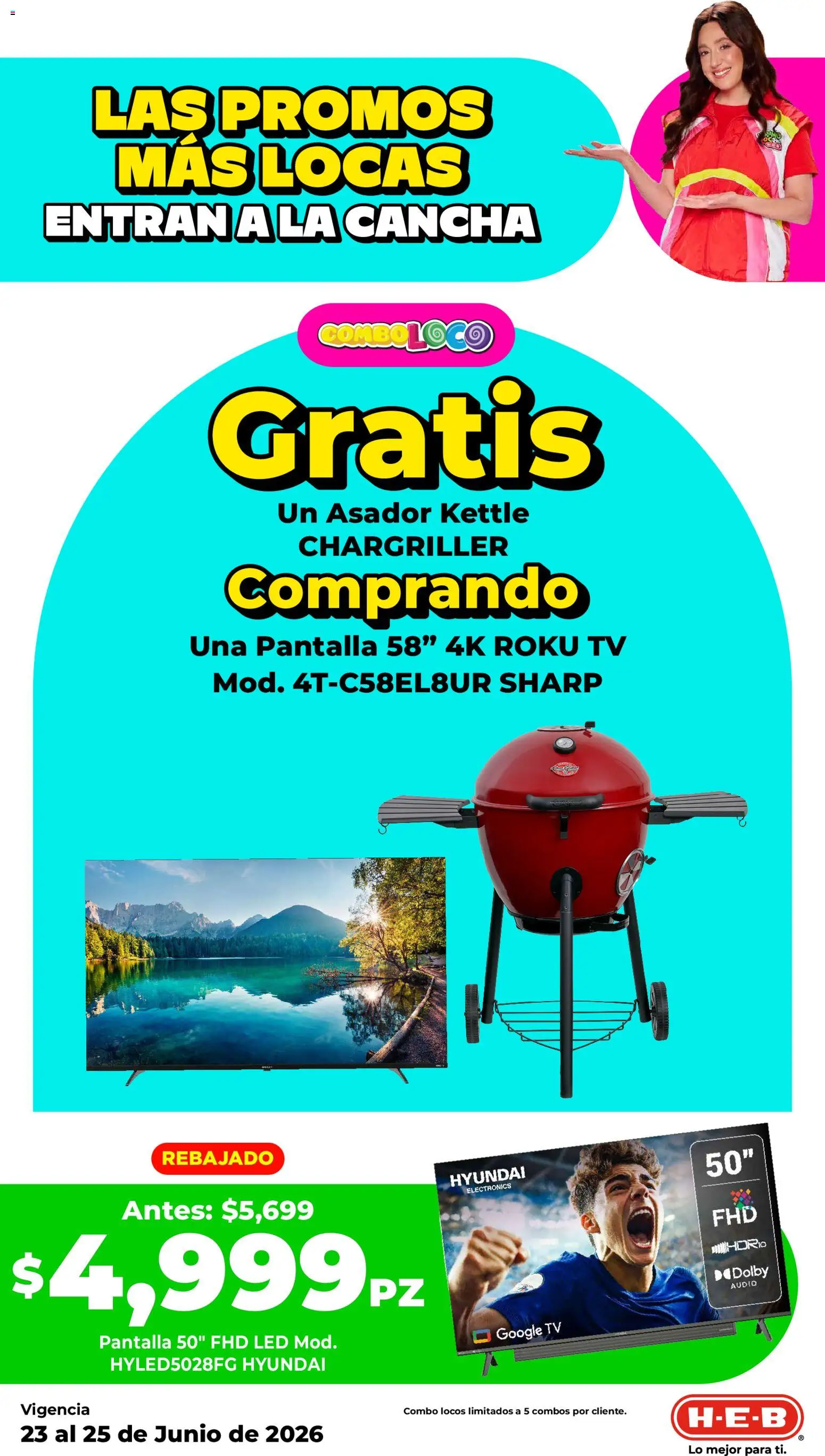 Nuevas ofertas de H-E-B válidas en toda la República Mexicana desde el 23/06/2026. ¡Encuentra las mejores ofertas en H-E-B folleto Las promos más locas! | Página: 8 | Productos: Audio