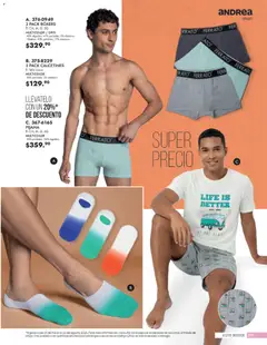 Vista previa de Andrea catálogo Vestir Caballero, nuevo folleto de la tienda, válido en México a partir del 24.05.2026 | Página: 69 | Productos: Pijama, Boxers
