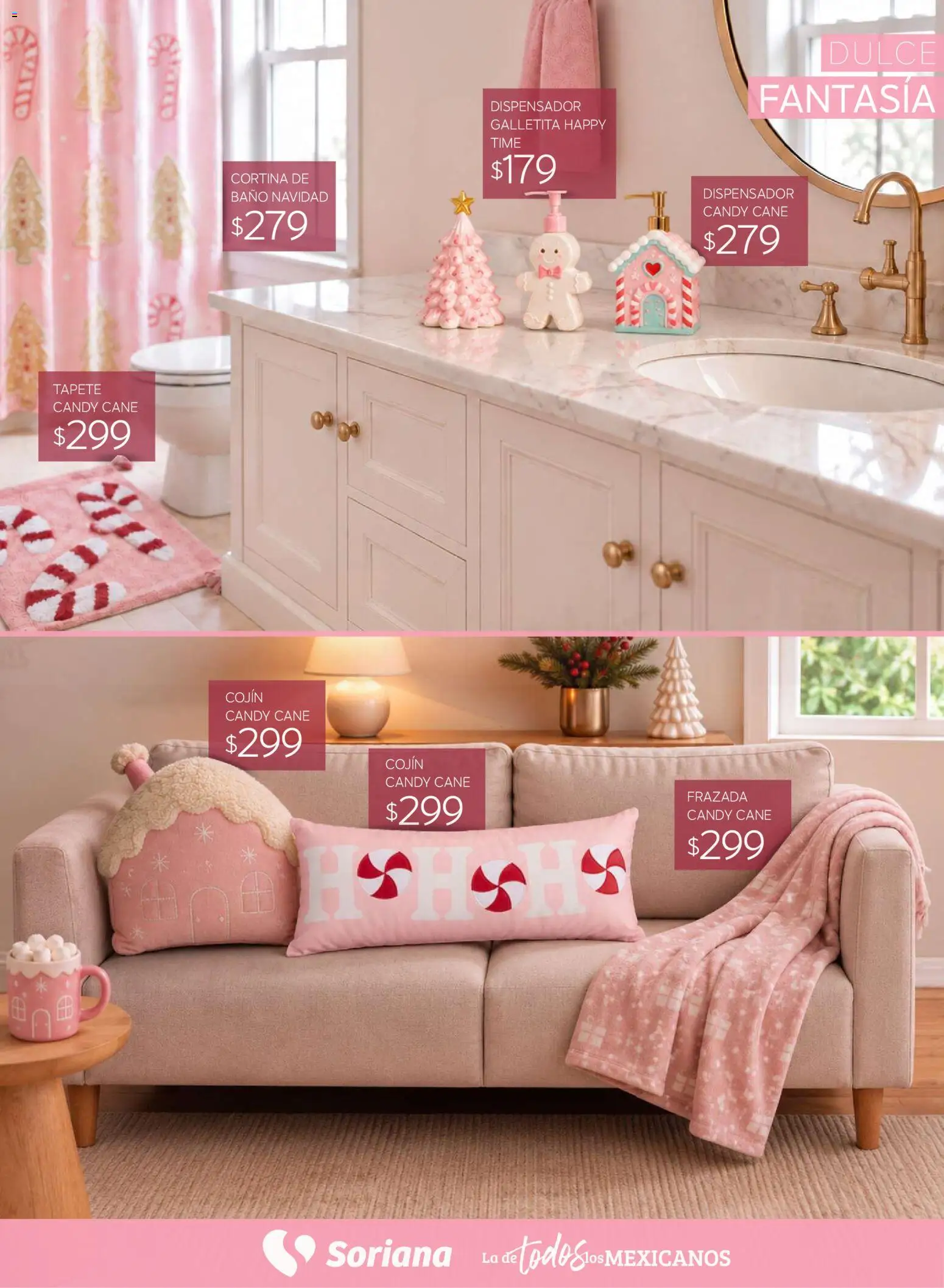 Nuevas ofertas de Soriana válidas en toda la República Mexicana desde el 30/09/2026. ¡Encuentra las mejores ofertas en Soriana Híper - Decoracion Navideña! | Página: 13 | Productos: Dulce, Baño, Tapete