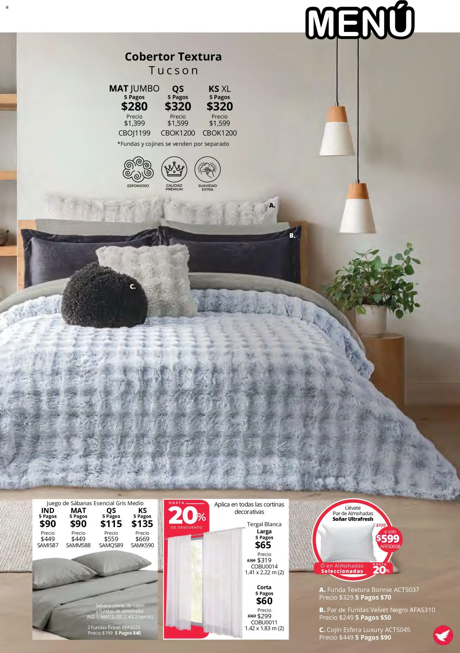 Nuevas ofertas de Colchas Concord válidas en toda la República Mexicana desde el 15/10/2026. ¡Encuentra las mejores ofertas en Colchas Concord catálogo Colección Cobertor Calor de Hogar! | Página: 65