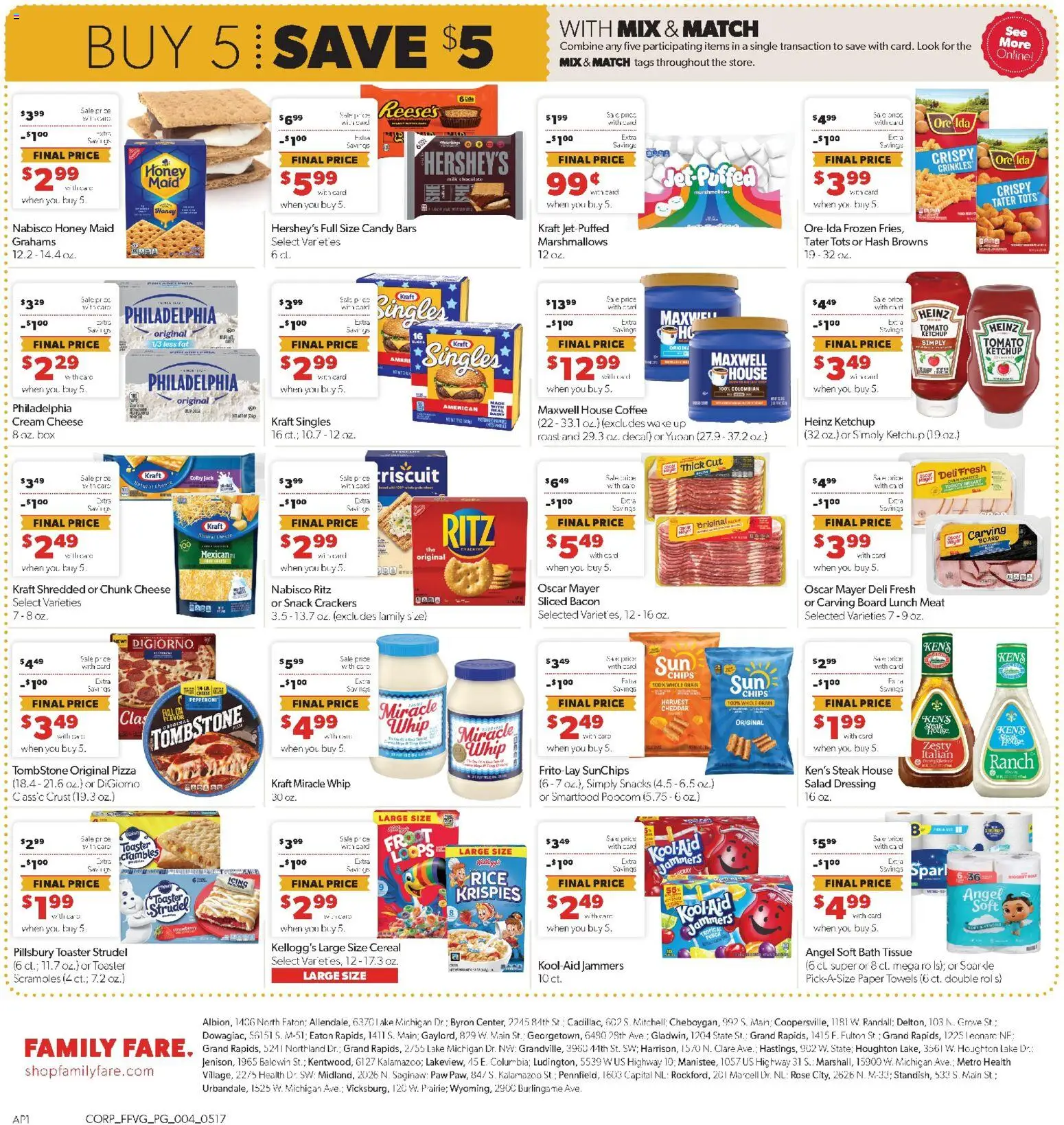 Family Fare Weekly Ad - valid from 17.05.2026 | Page: 4 | Products: Wc, Chocolate, Chips, Ketchup