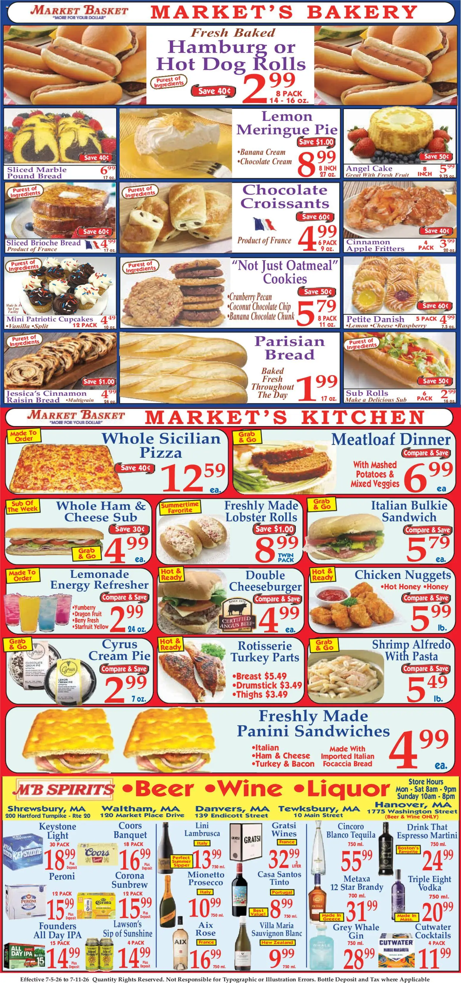 Market Basket Ad - valid from 07/05/2026 | Page: 8 | Products: Bakery, Chocolate, Beef, Pasta