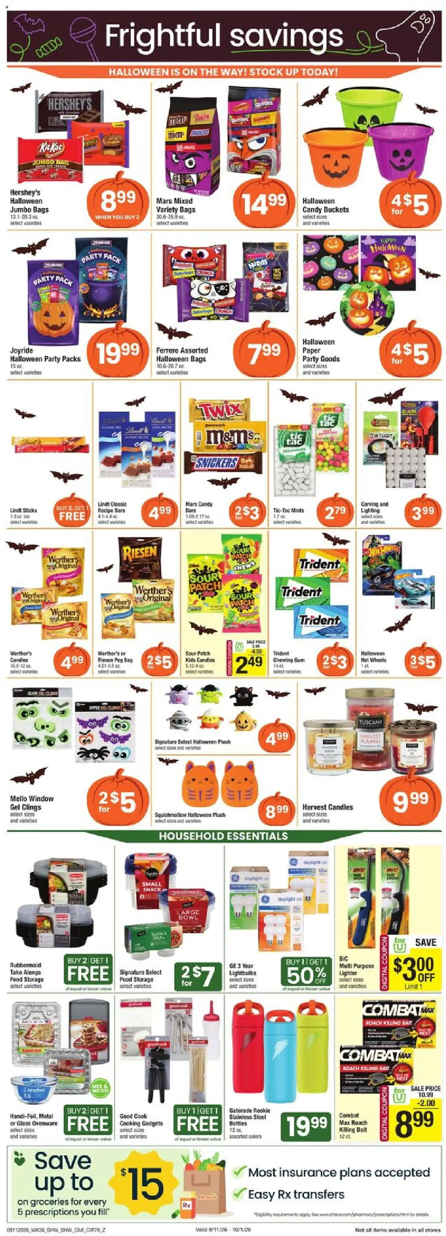 Shaw's Weekly Ad - valid from 09/11/2026 | Page: 5 | Products: Lighting, Candies, Snickers, Bag