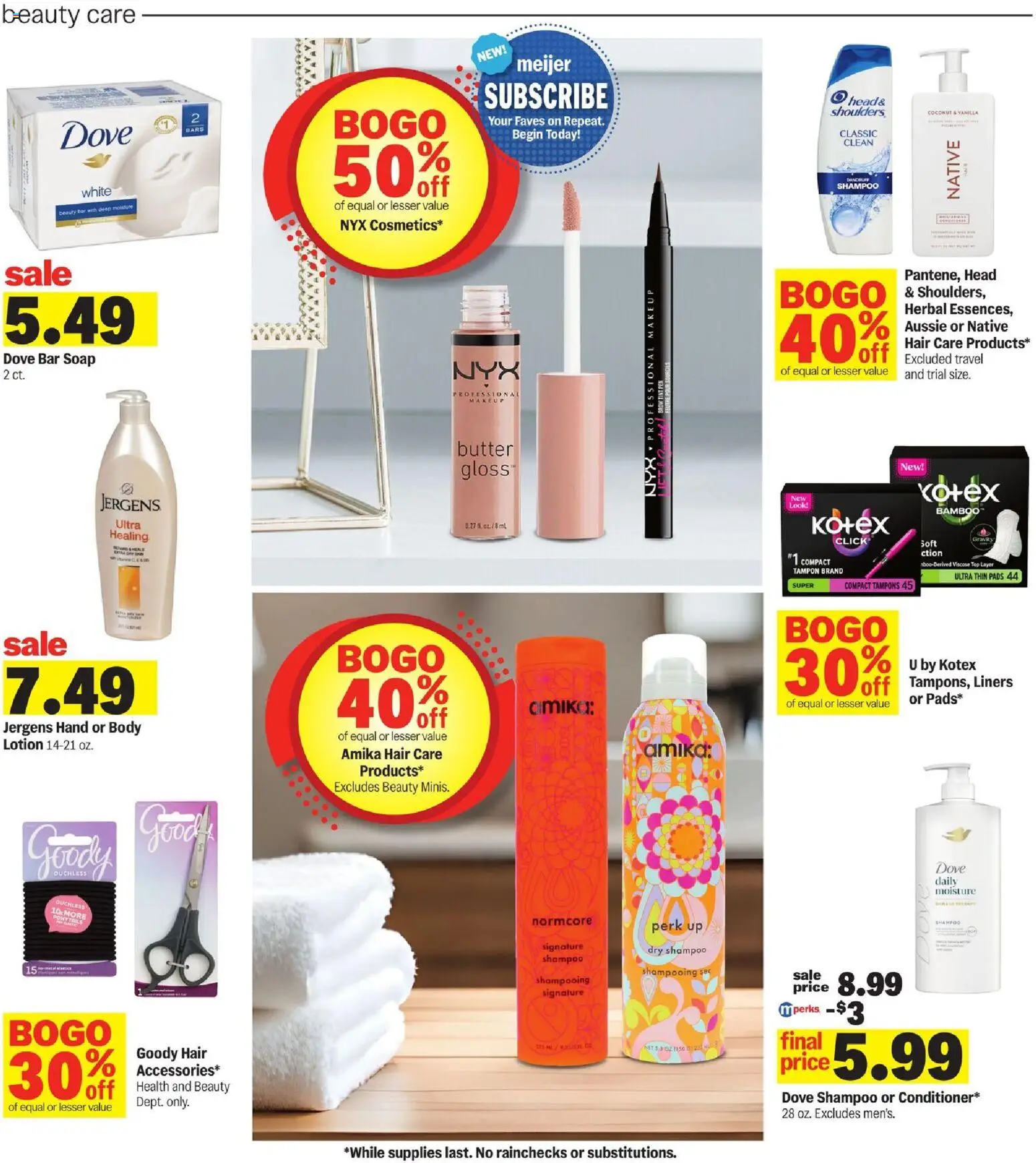 Meijer Weekly Ad - MI - valid from 09/23/2026 | Page: 27 | Products: Shampoo, Soap, Pads, Bar Soap