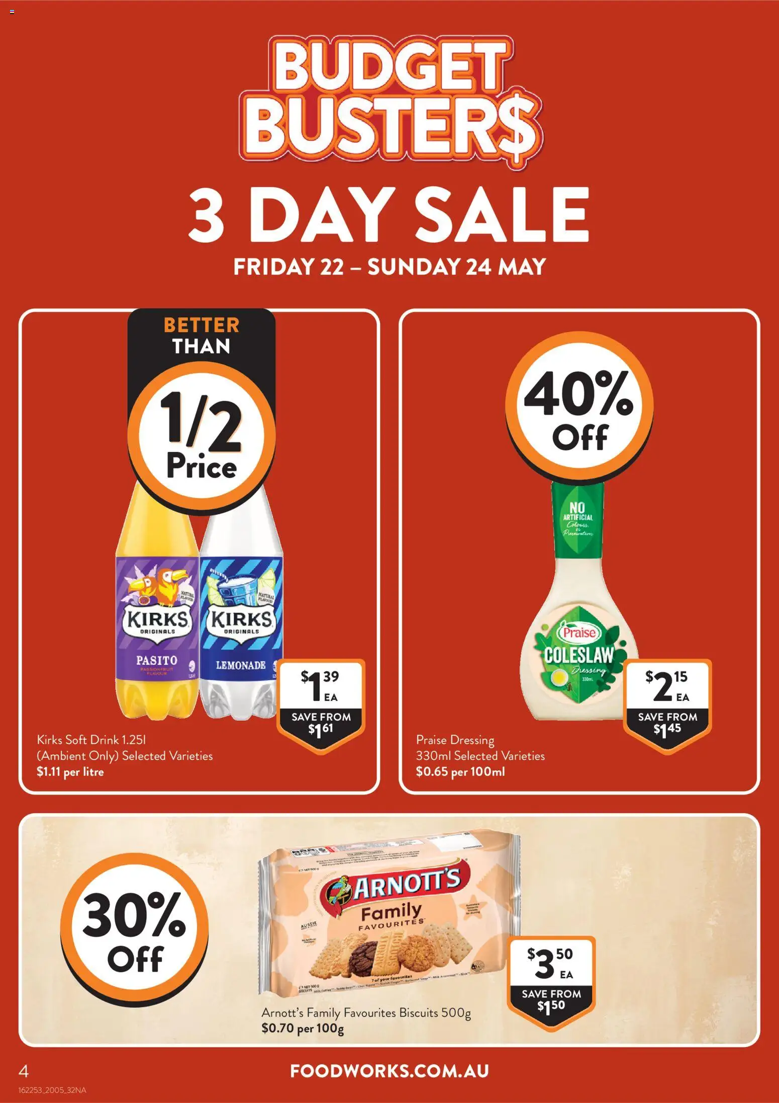 Foodworks catalogue - valid from 20.05.2026 | Page: 4 | Products: Passionfruit, Biscuits