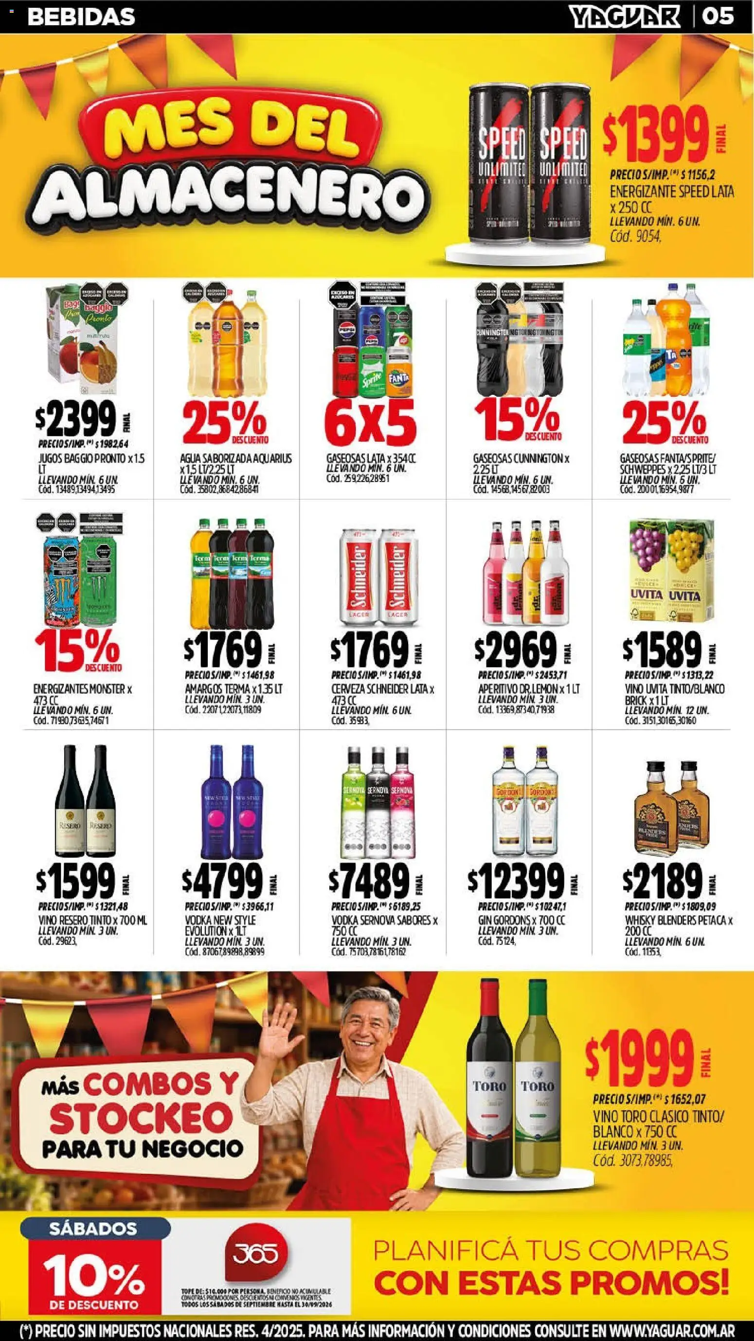 Yaguar - Oferta Semanal Trelew │ válido desde el 07/09/2026 | Página: 5 | Productos: Vodka, Fanta, Agua, Cerveza