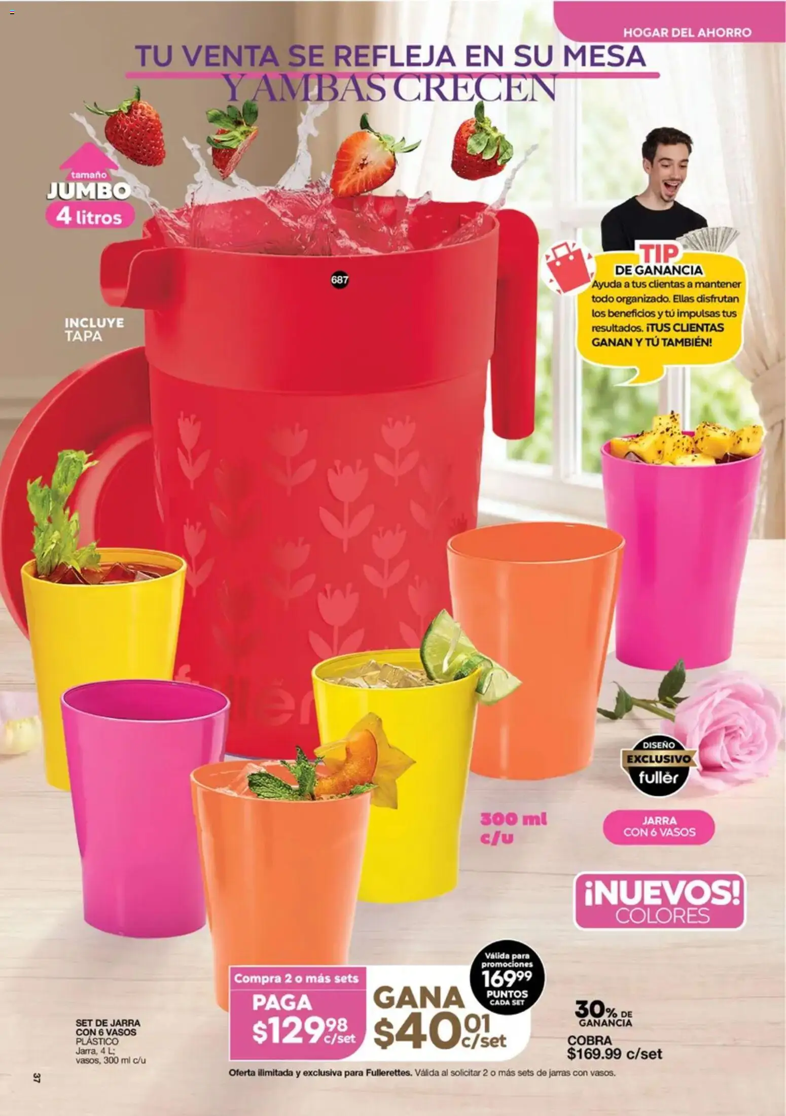 Nuevas ofertas de Fuller válidas en toda la República Mexicana desde el 16/09/2026. ¡Encuentra las mejores ofertas en Fuller Gana Más 12 2026! | Página: 34 | Productos: Mesa, Vasos, Jarra