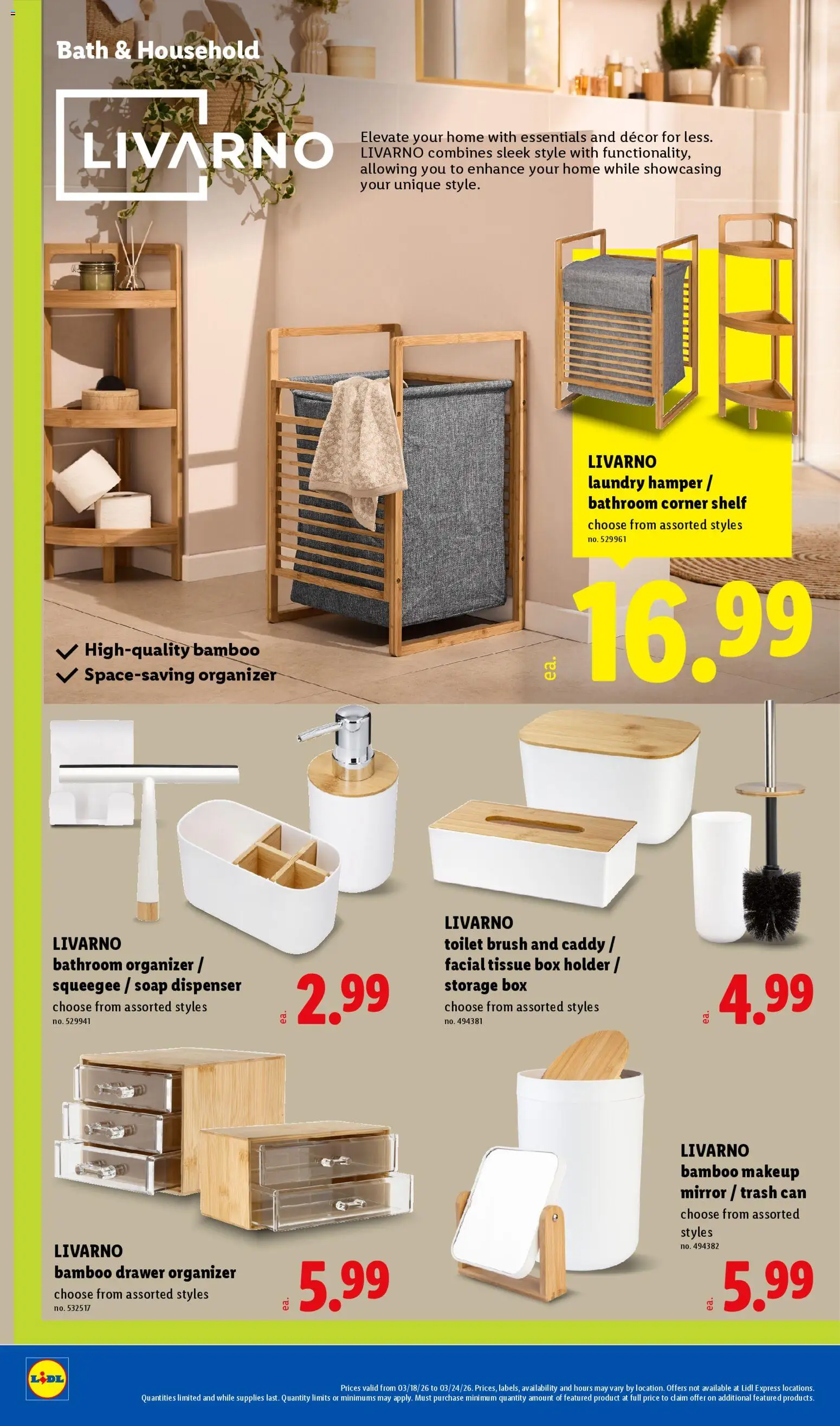 Lidl Weekly Ad - valid from 18.03.2026 | Page: 30 | Products: Bath, Mirror, Brush, Soap