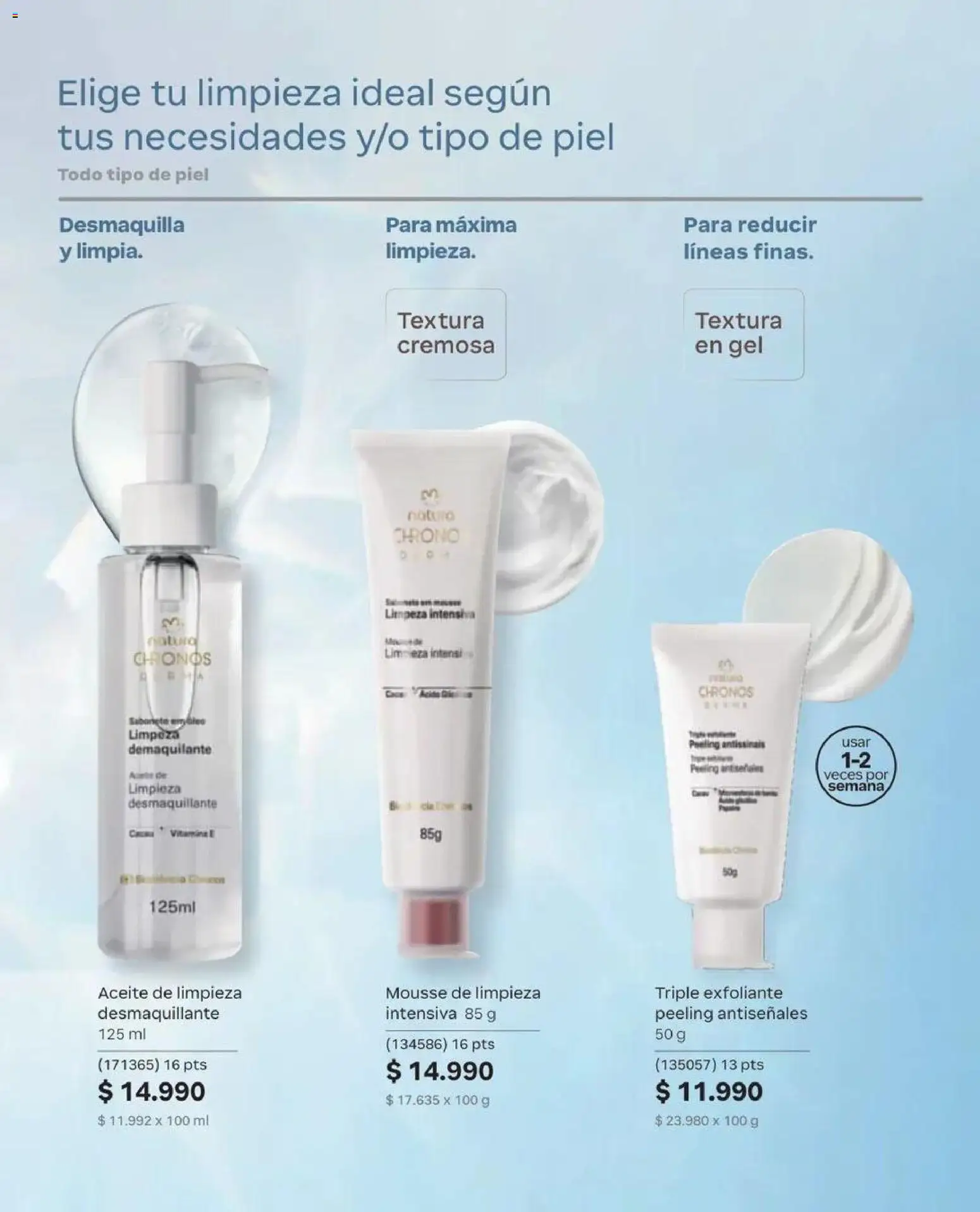 Natura catálogo │ válido desde el 31.08.2026 | Página: 74 | Productos: Desmaquillante, Mousse, Aceite