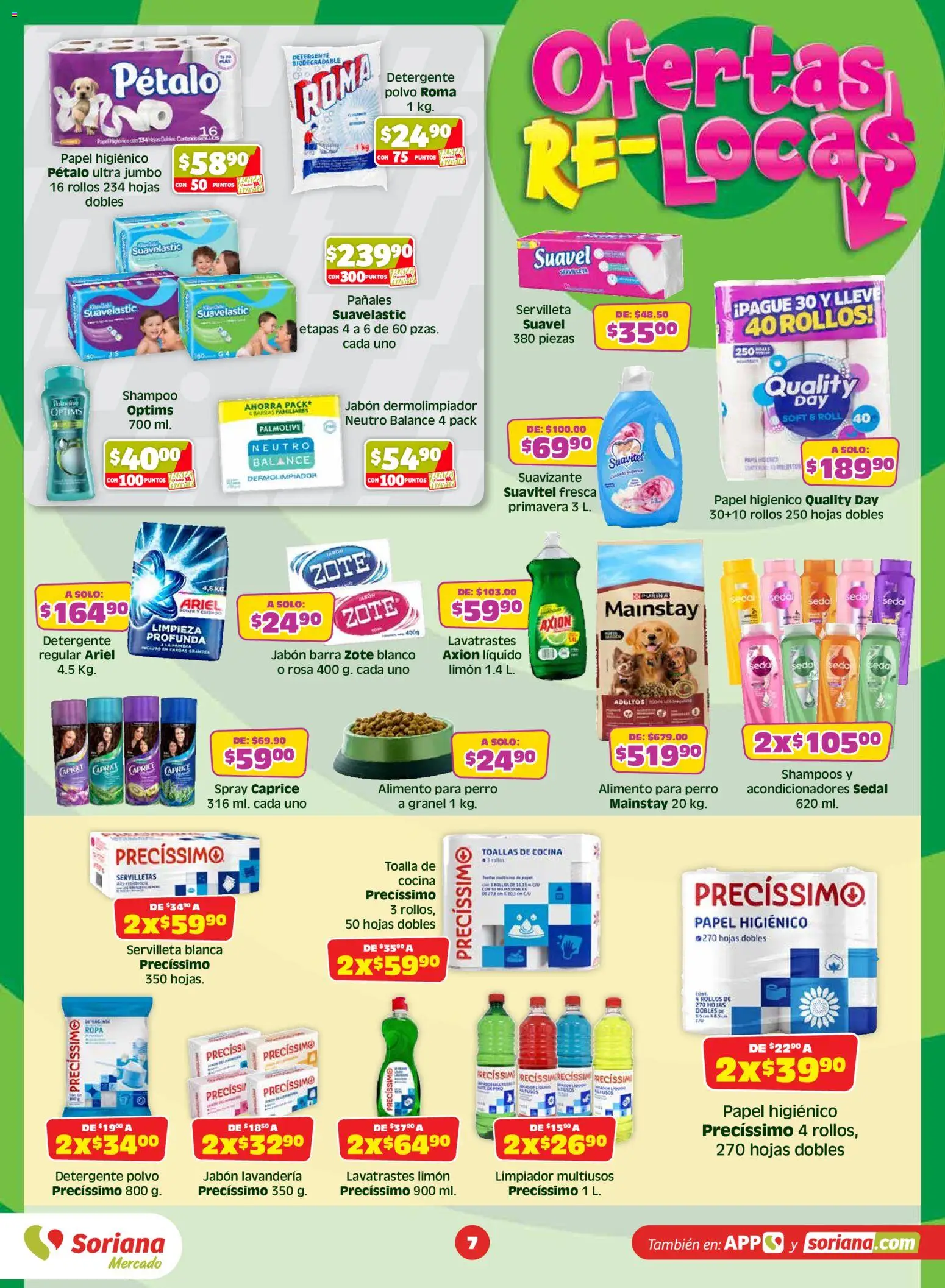 Nuevas ofertas de Soriana válidas en toda la República Mexicana desde el 26/06/2026. ¡Encuentra las mejores ofertas en Soriana Julio Regalado Mercado Nacional! | Página: 7