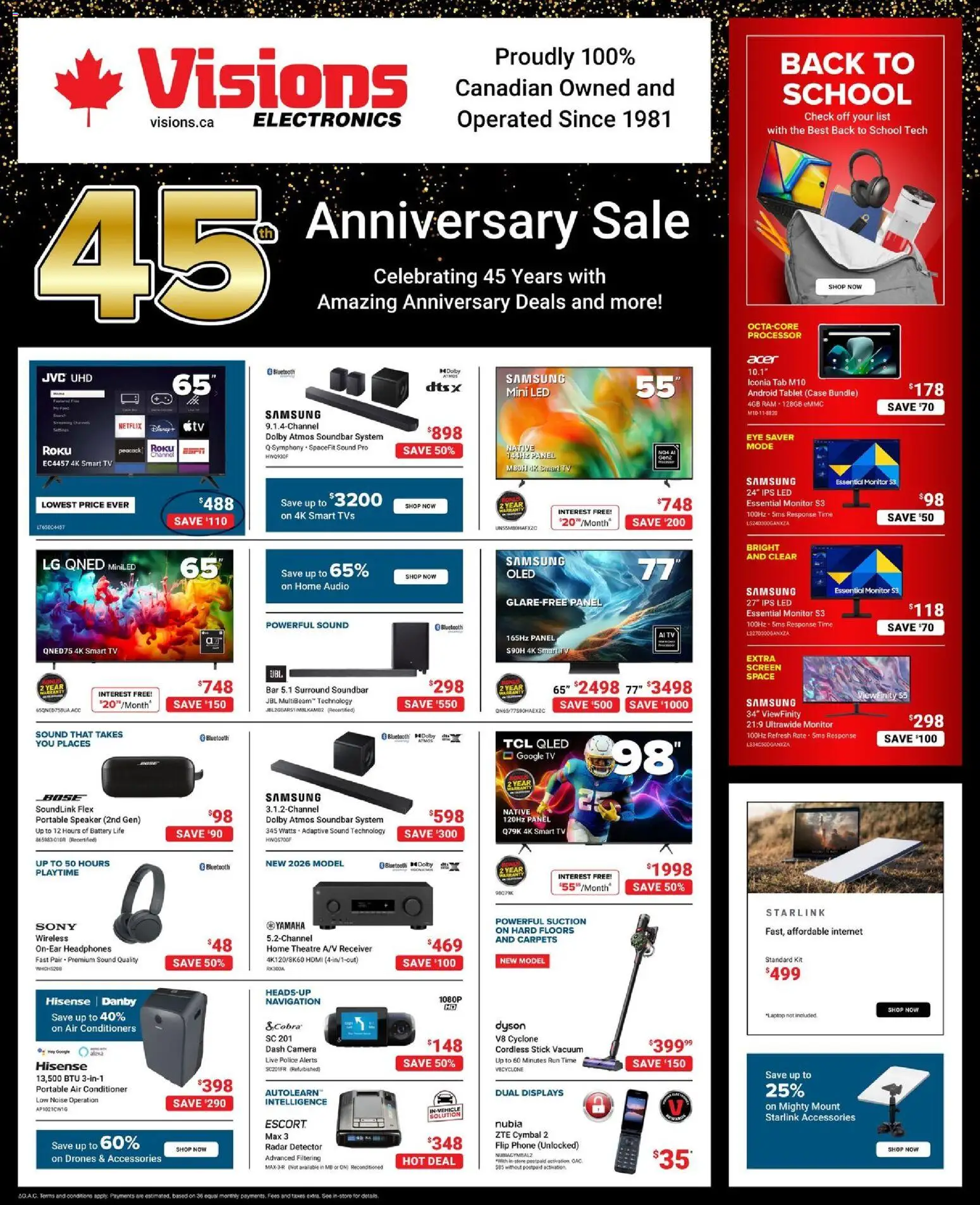 Visions flyer valid from Aug 14, 2026 | Page: 1 | Products: Tablet, Tv, Speaker, Conditioner
